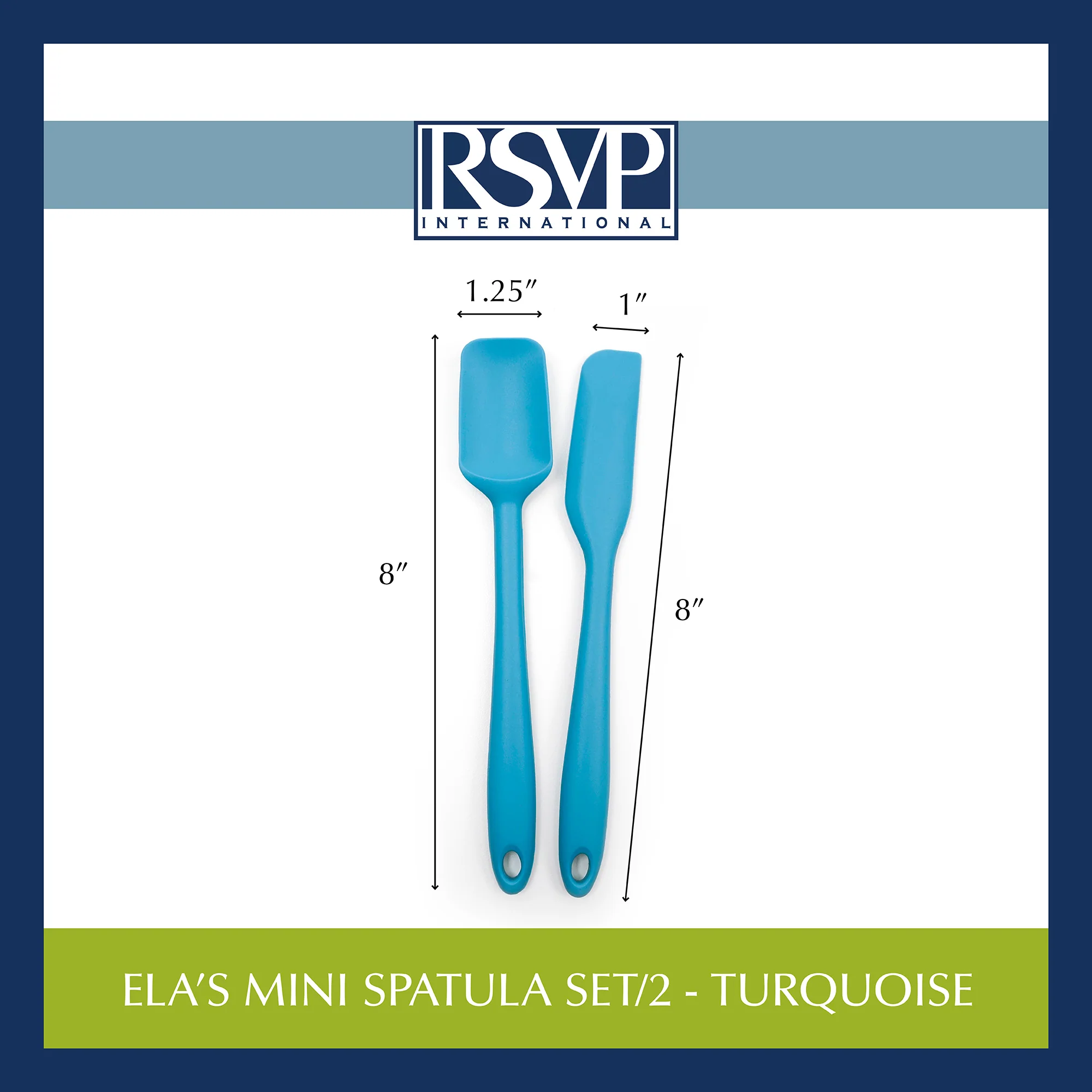 Ela's Mini Spatula Set of 2 - Turquoise