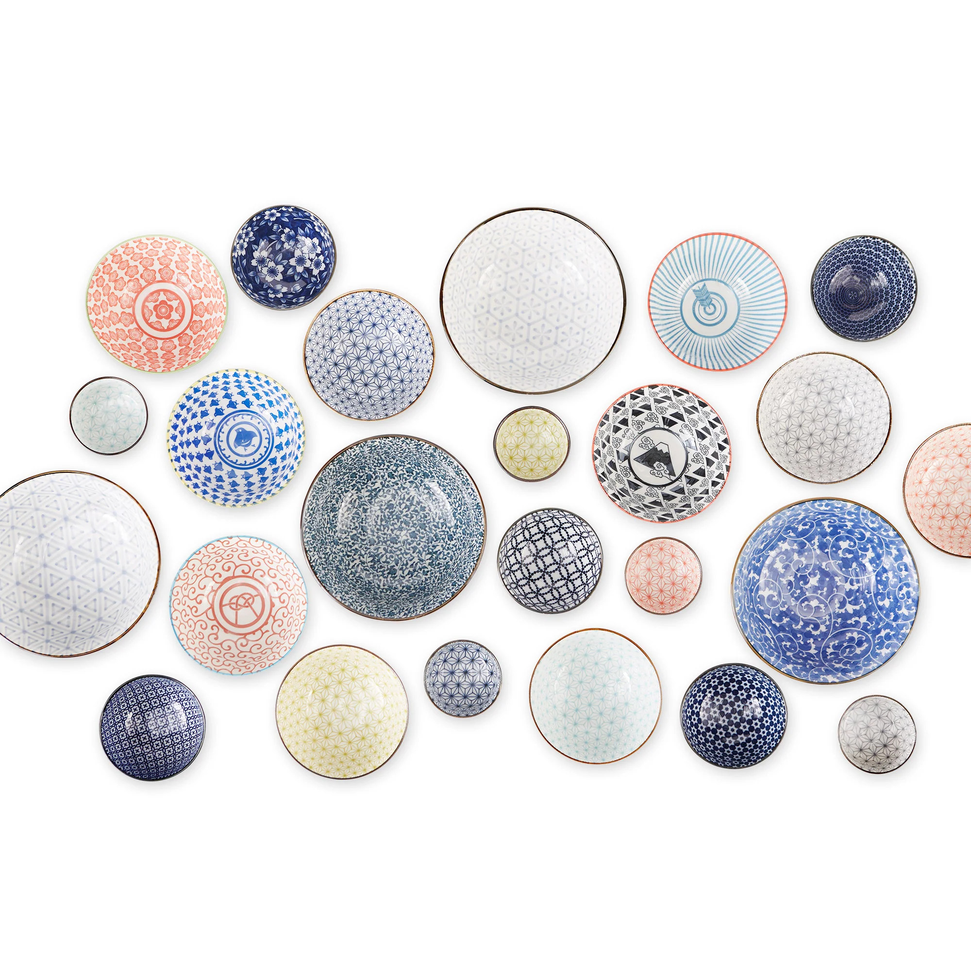 Japanese Bowls - Blue & White 4.5