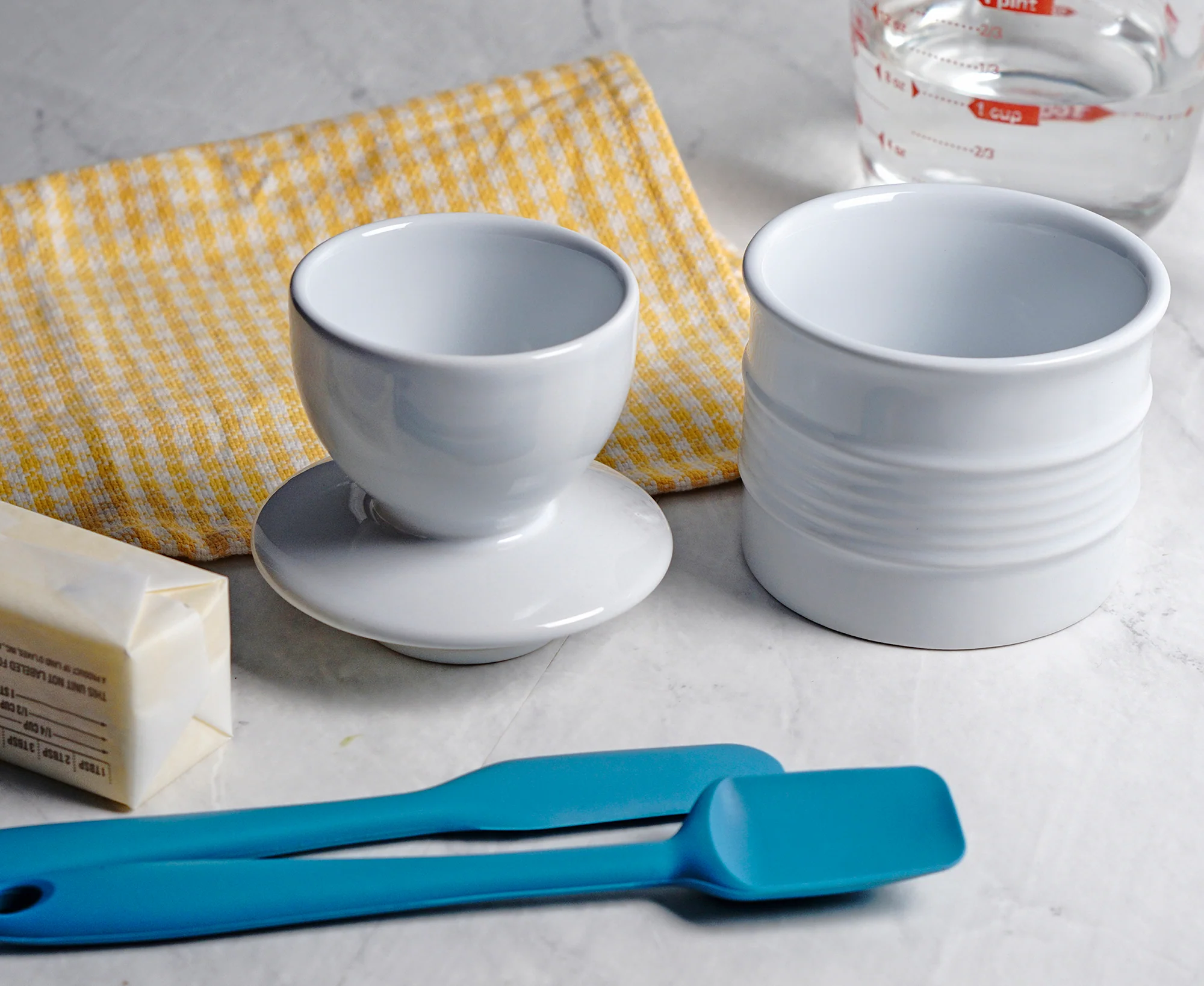 Stoneware Butter Pot - White