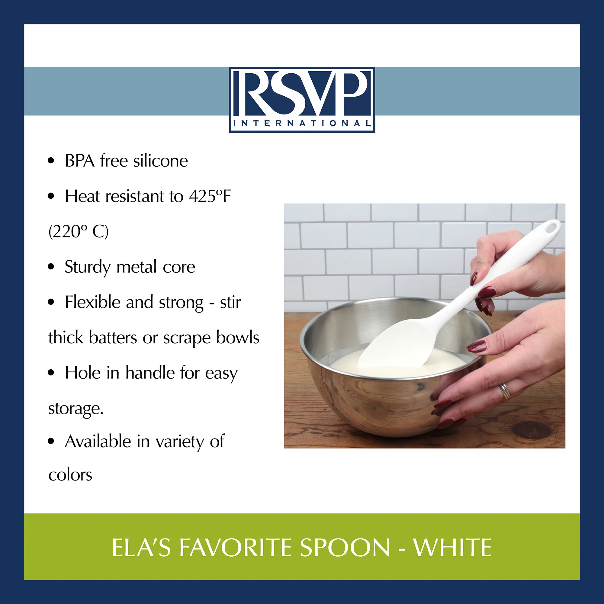 Ela's Favorite Spoon - White
