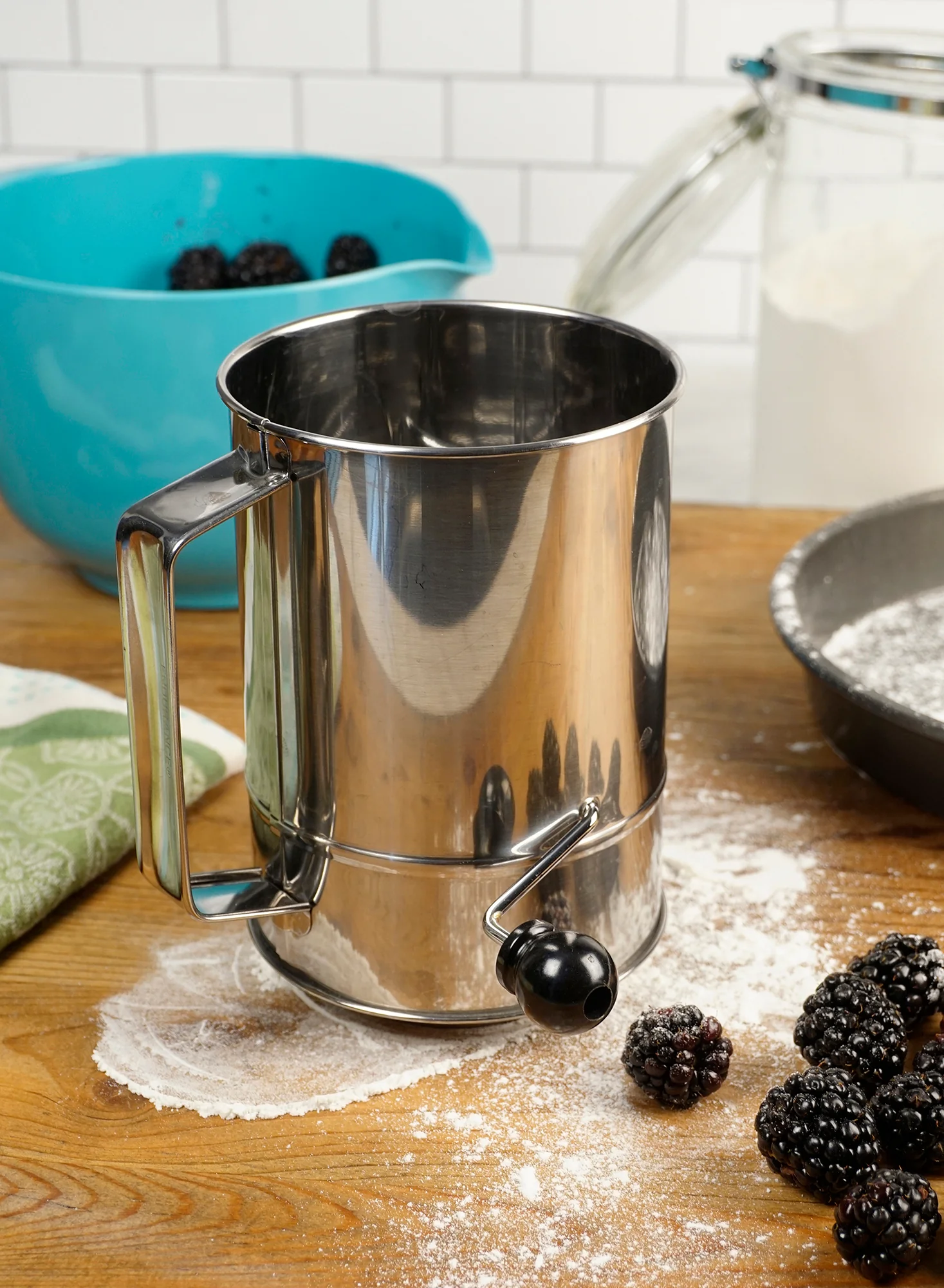 Endurance® Crank Style Flour Sifter - 3 Cup