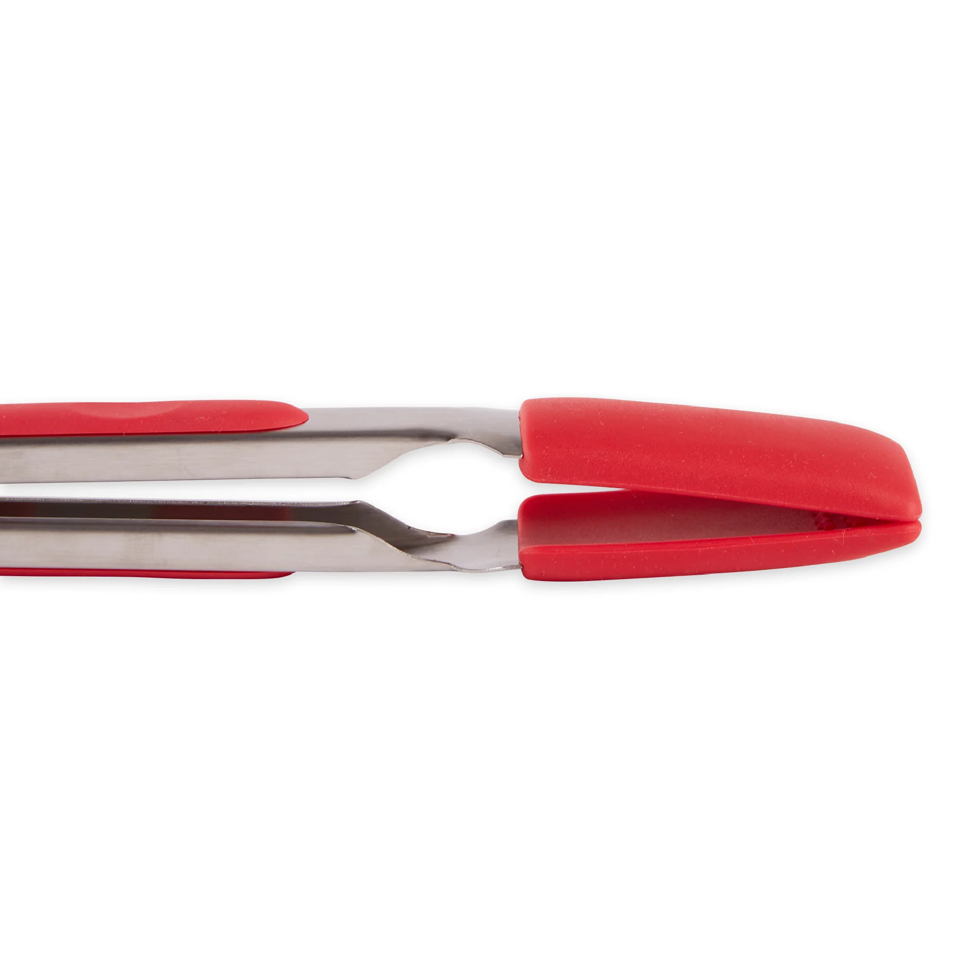 Endurance® Square Silicone Tip Tongs - 9In - Red