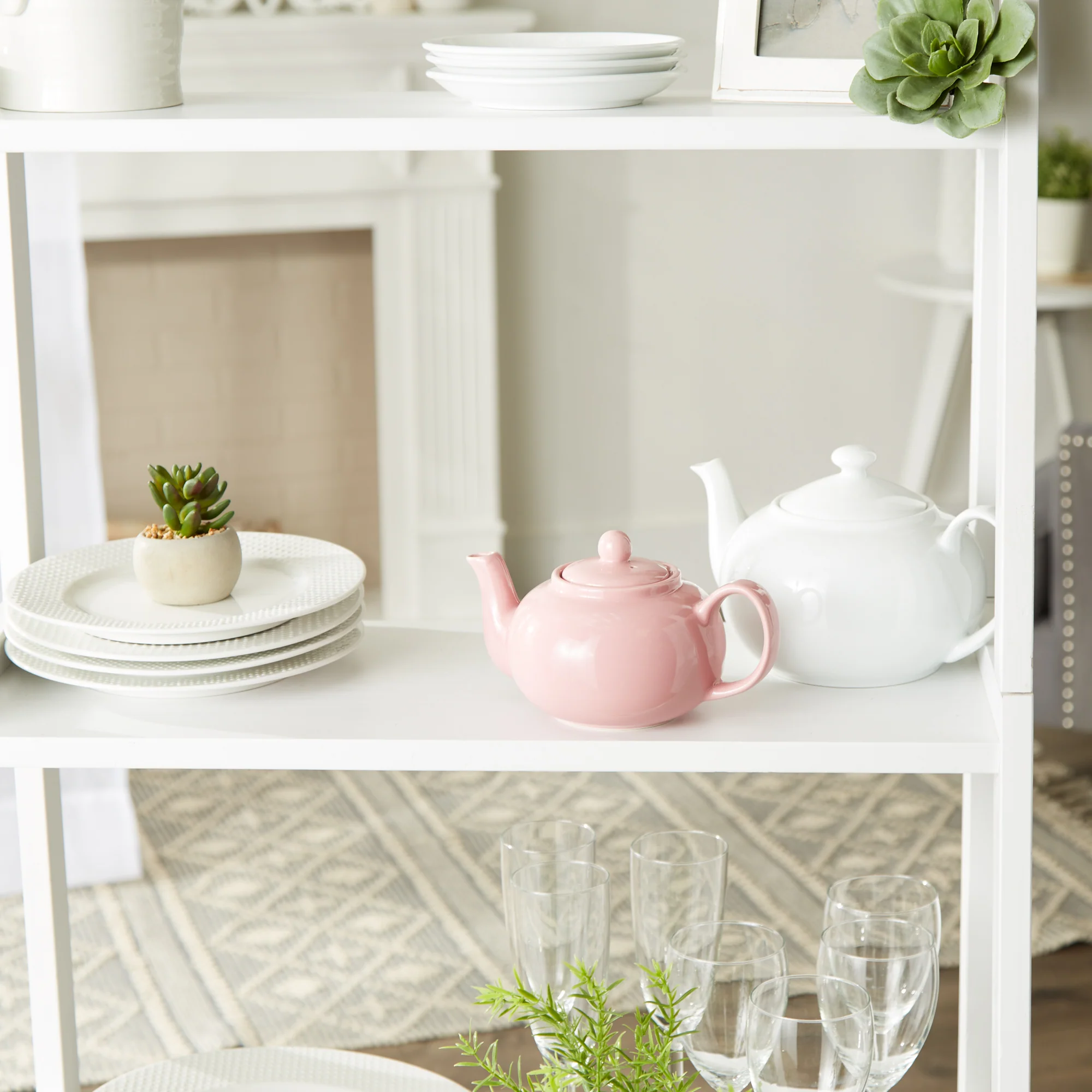 16Oz Stoneware Teapot - Pink