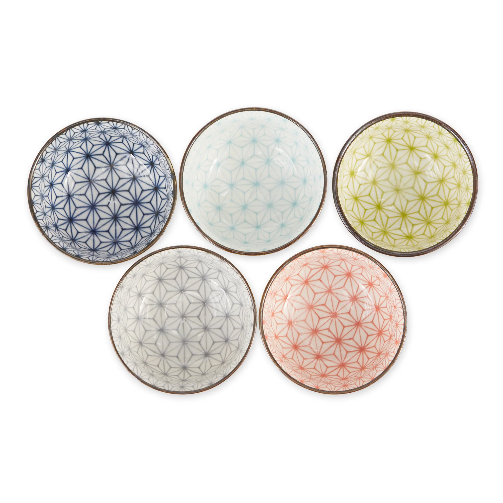 Japanese Bowls - Colored Geometric 3.5