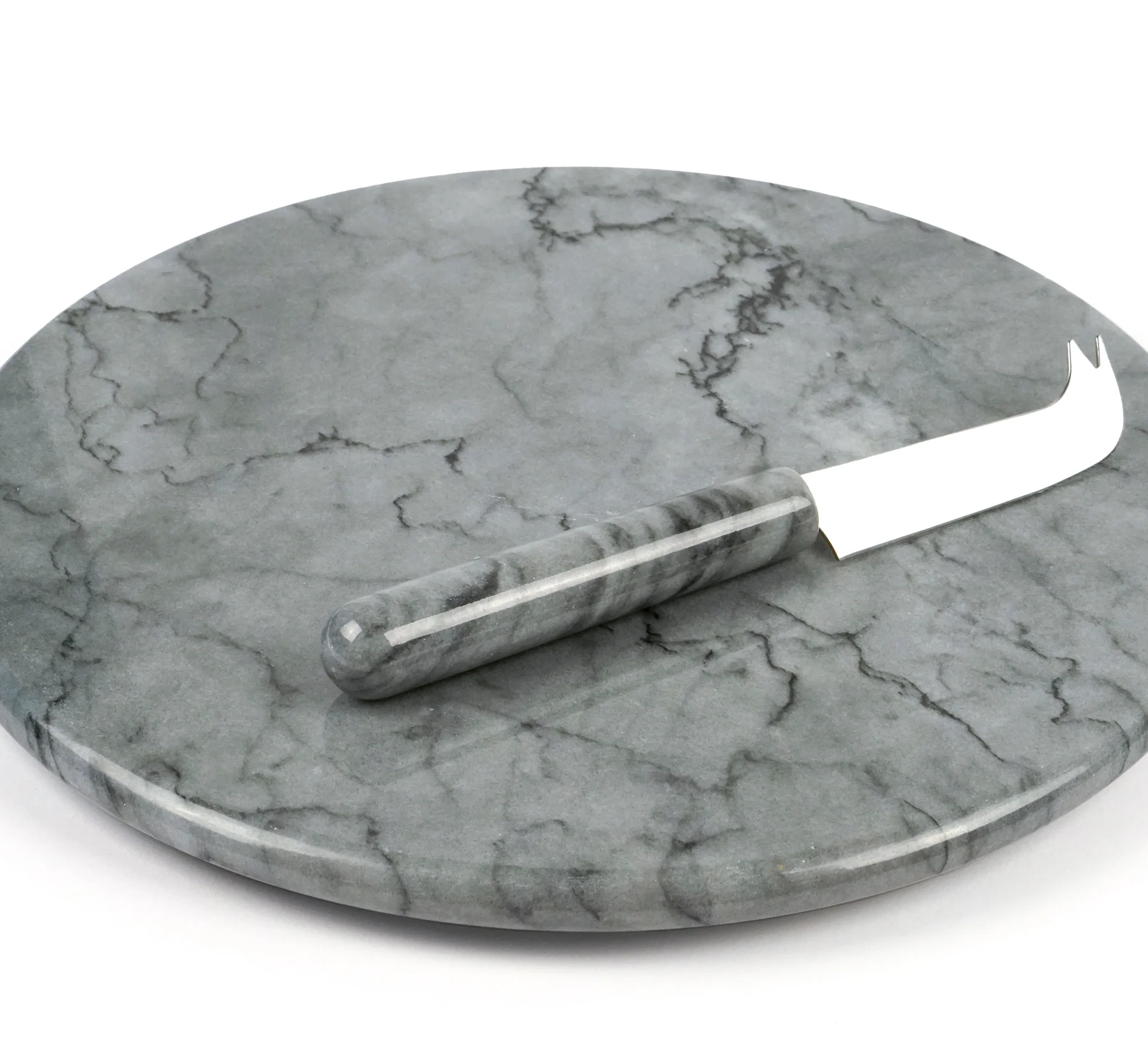 Grey Marble Cheese Board with Knife