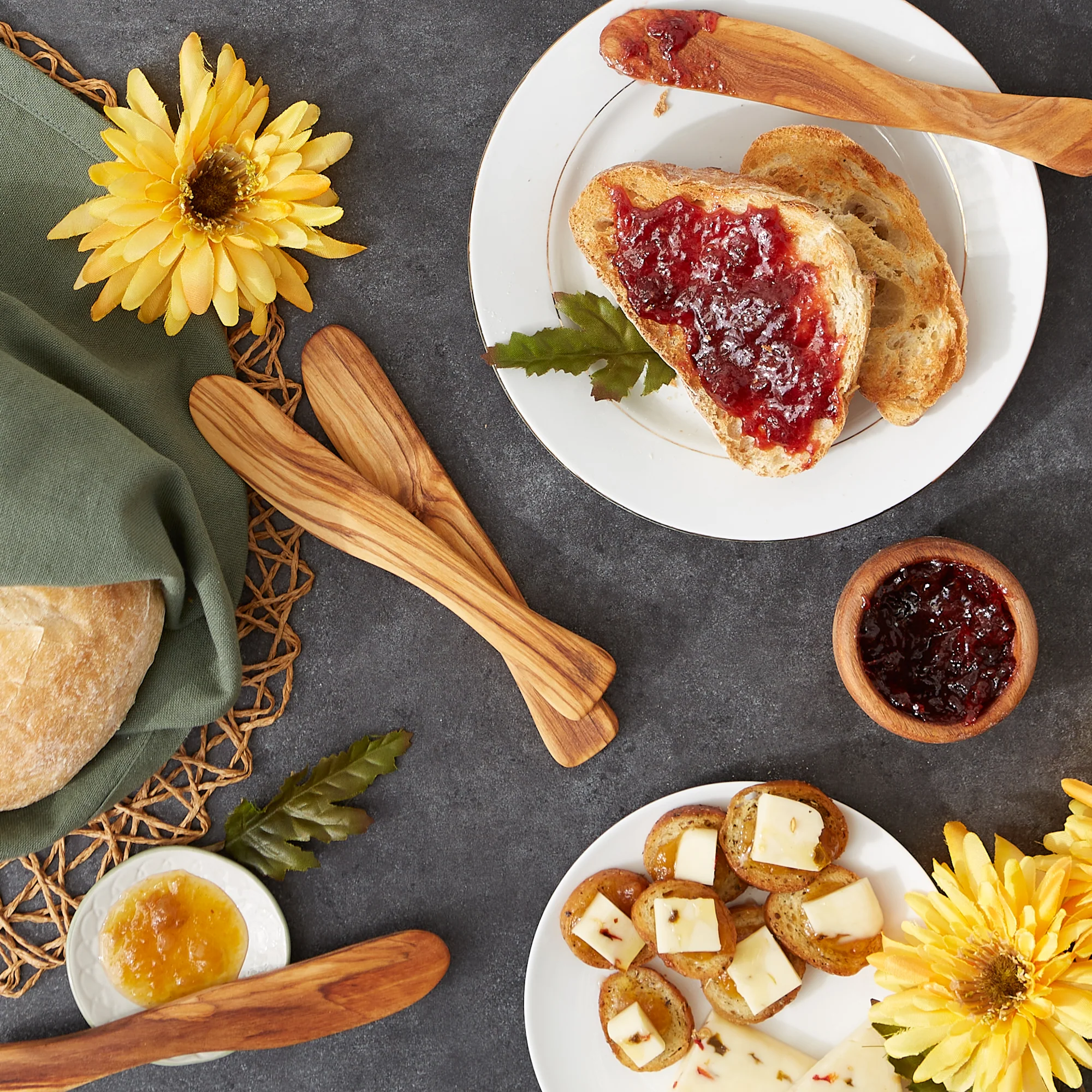 Olive Wood Spreaders - 12 Piece CDU