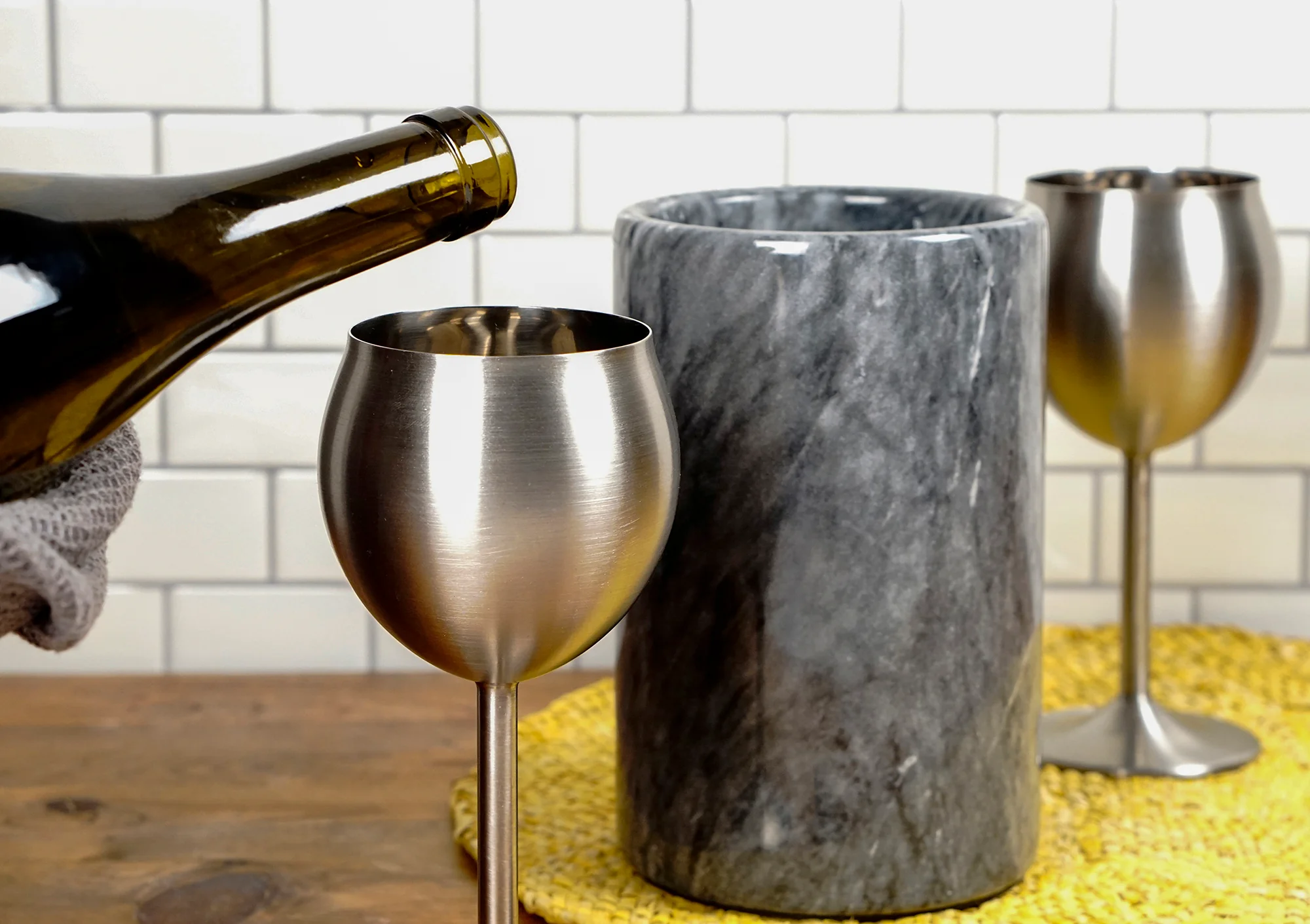Grey Marble Wine Cooler