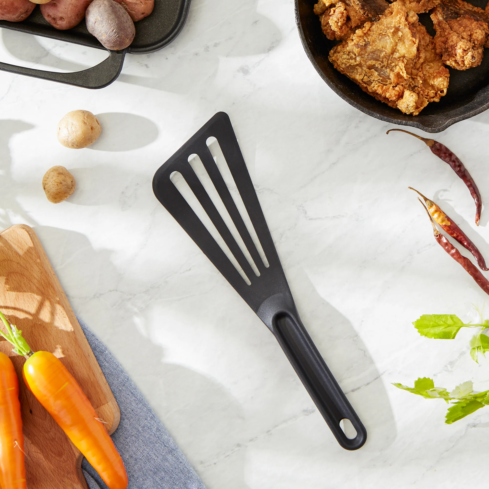 Euro Style Flexible Nylon Spatula - Black