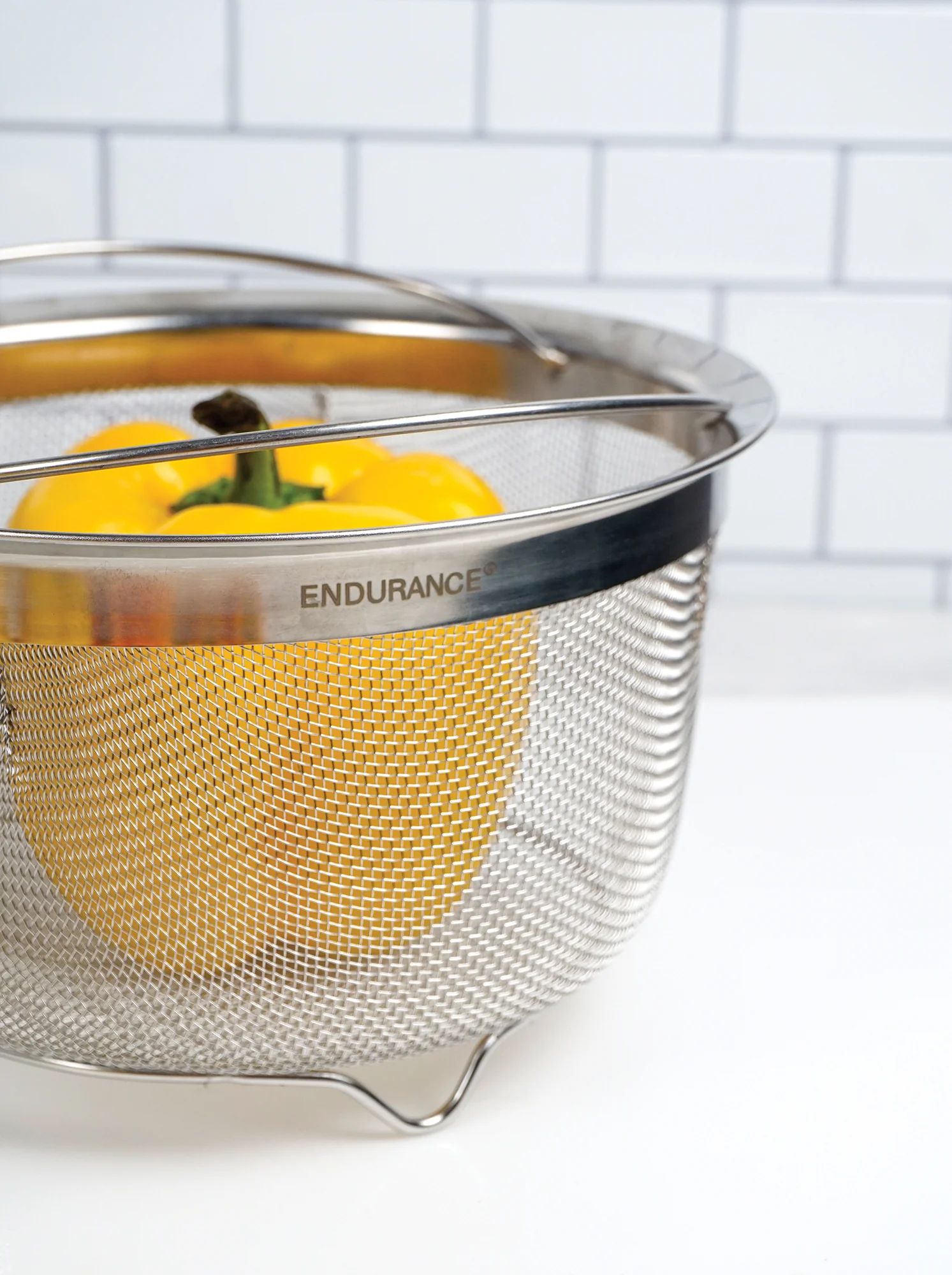 Endurance® Mesh Basket with Folding Handles - 3Qt