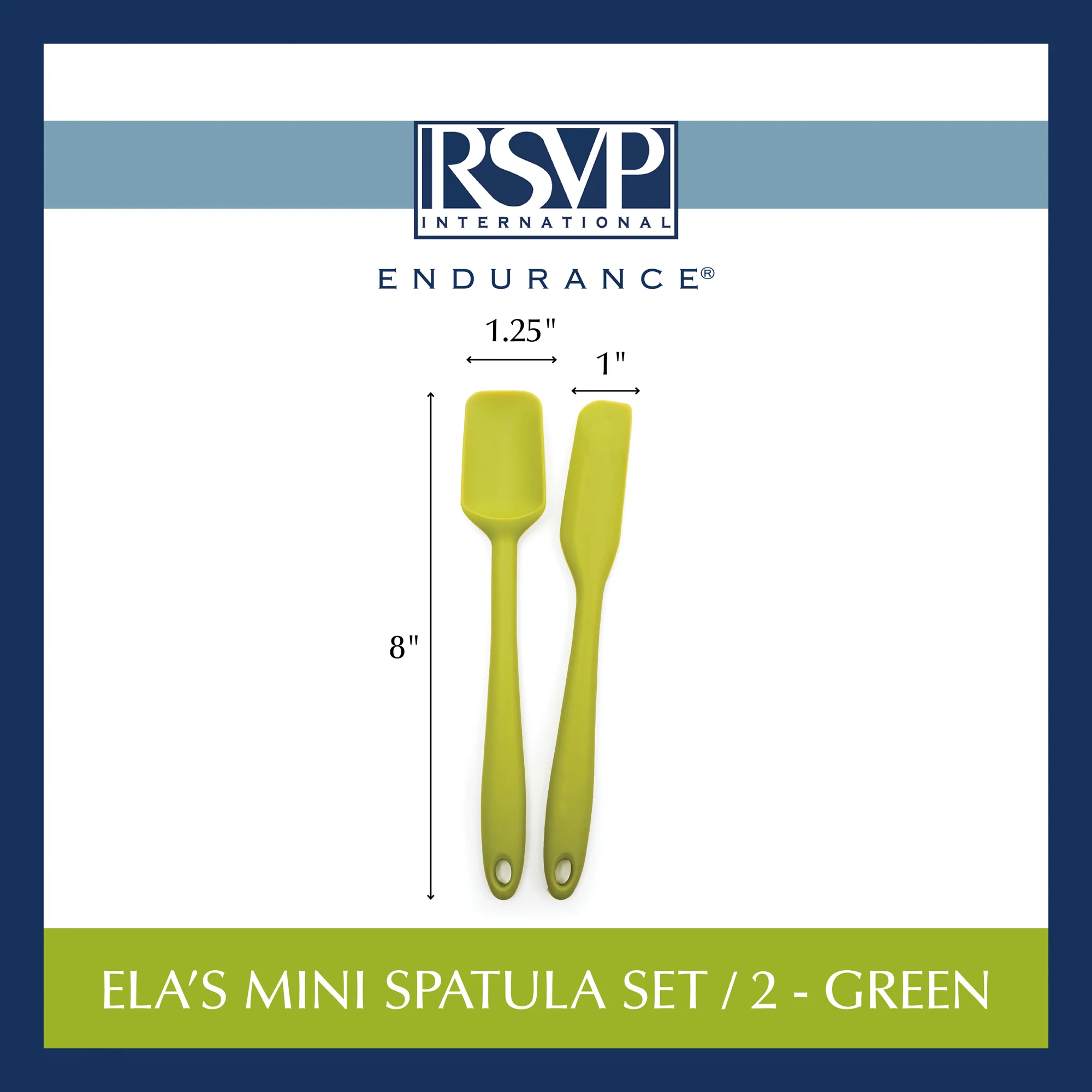 Ela's Mini Spatula Set of 2 - Green