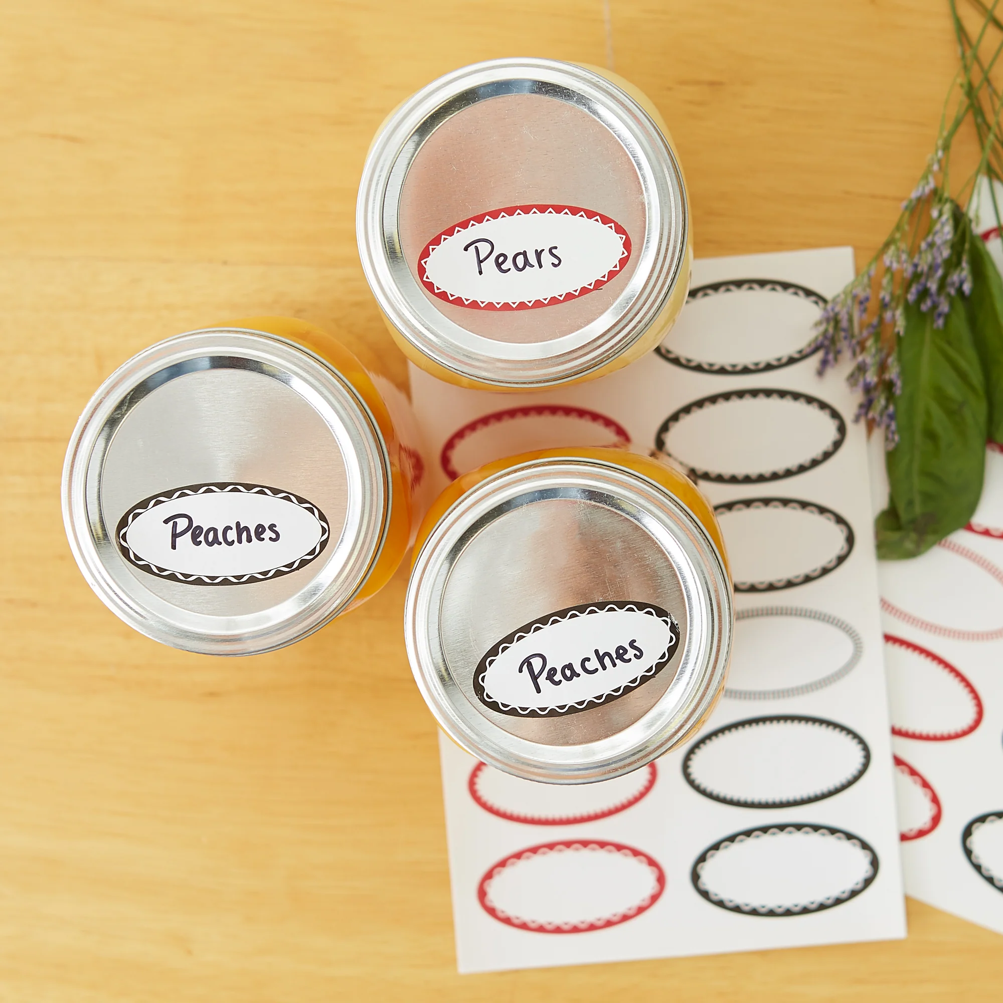 Canning Labels - Small Oval
