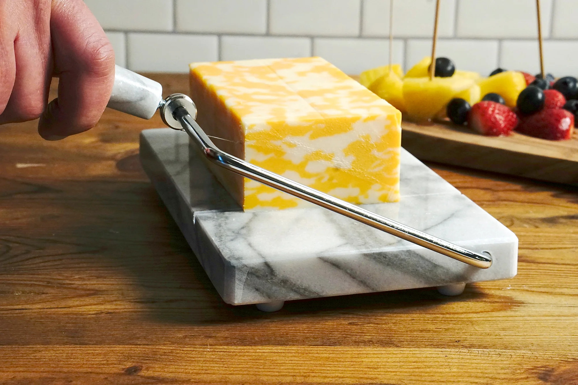 White Marble Cheese Slicer