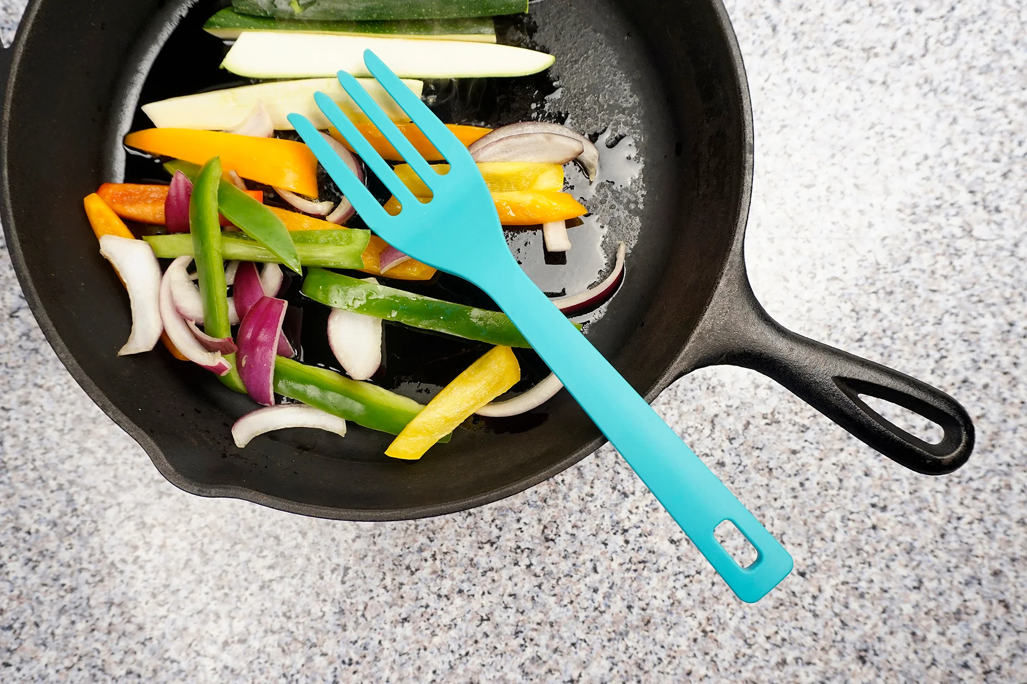 Ela's Silicone Fork - Turquoise