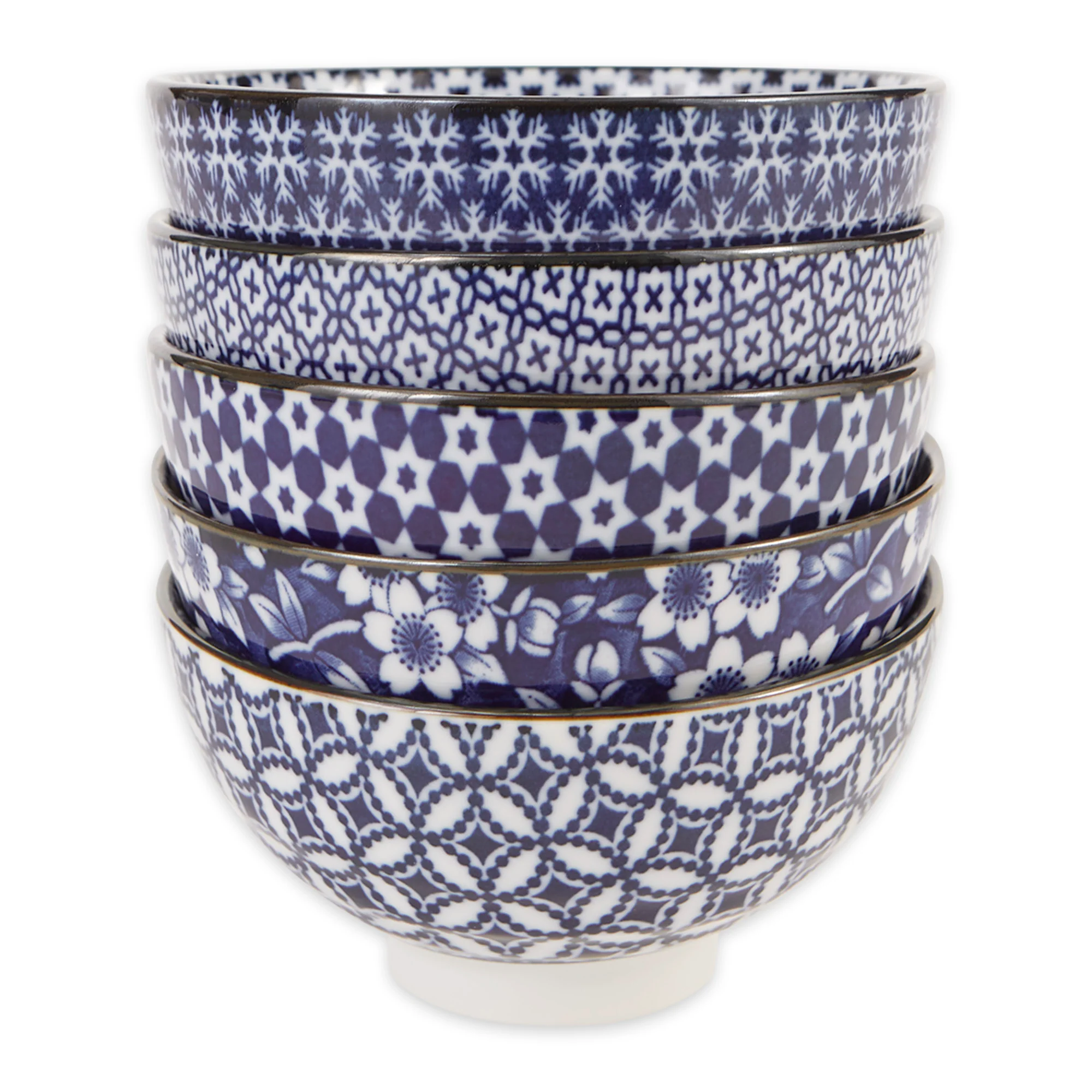 Japanese Bowls - Blue & White 4.5