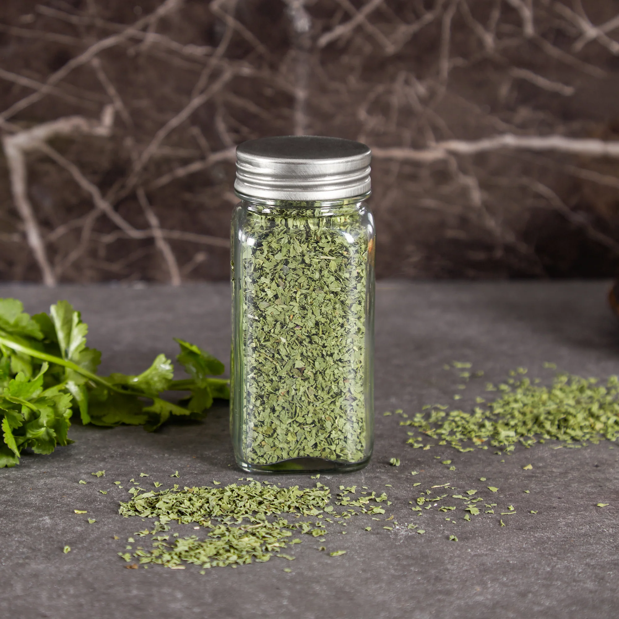 Glass Bottle - Square - Clear - 4Oz