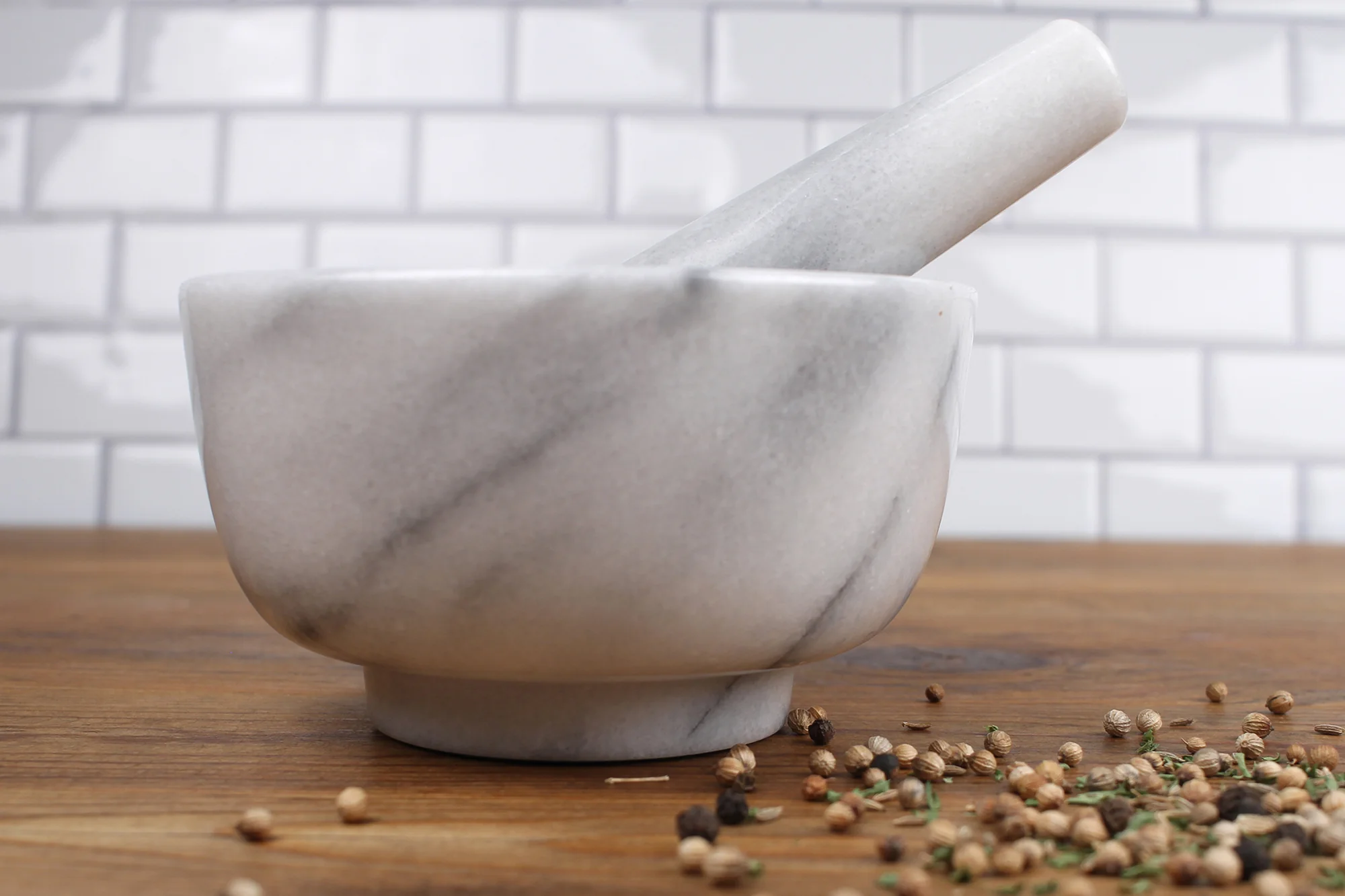 Marble Mortar & Pestle - White