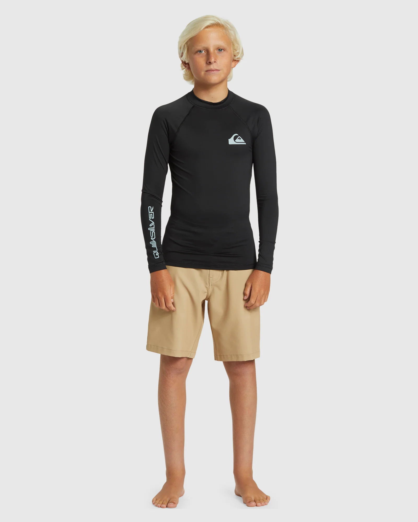 Boys 8-16 Everyday Solid Long Sleeve UPF 50 Surf T-Shirt