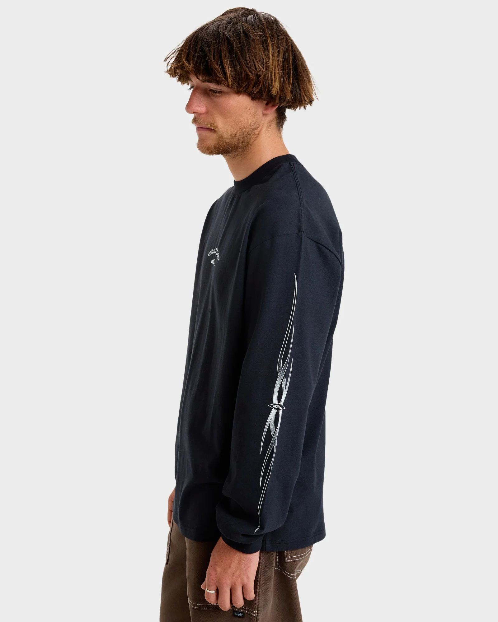 Mens Strech Tribal Long Sleeve T-Shirt