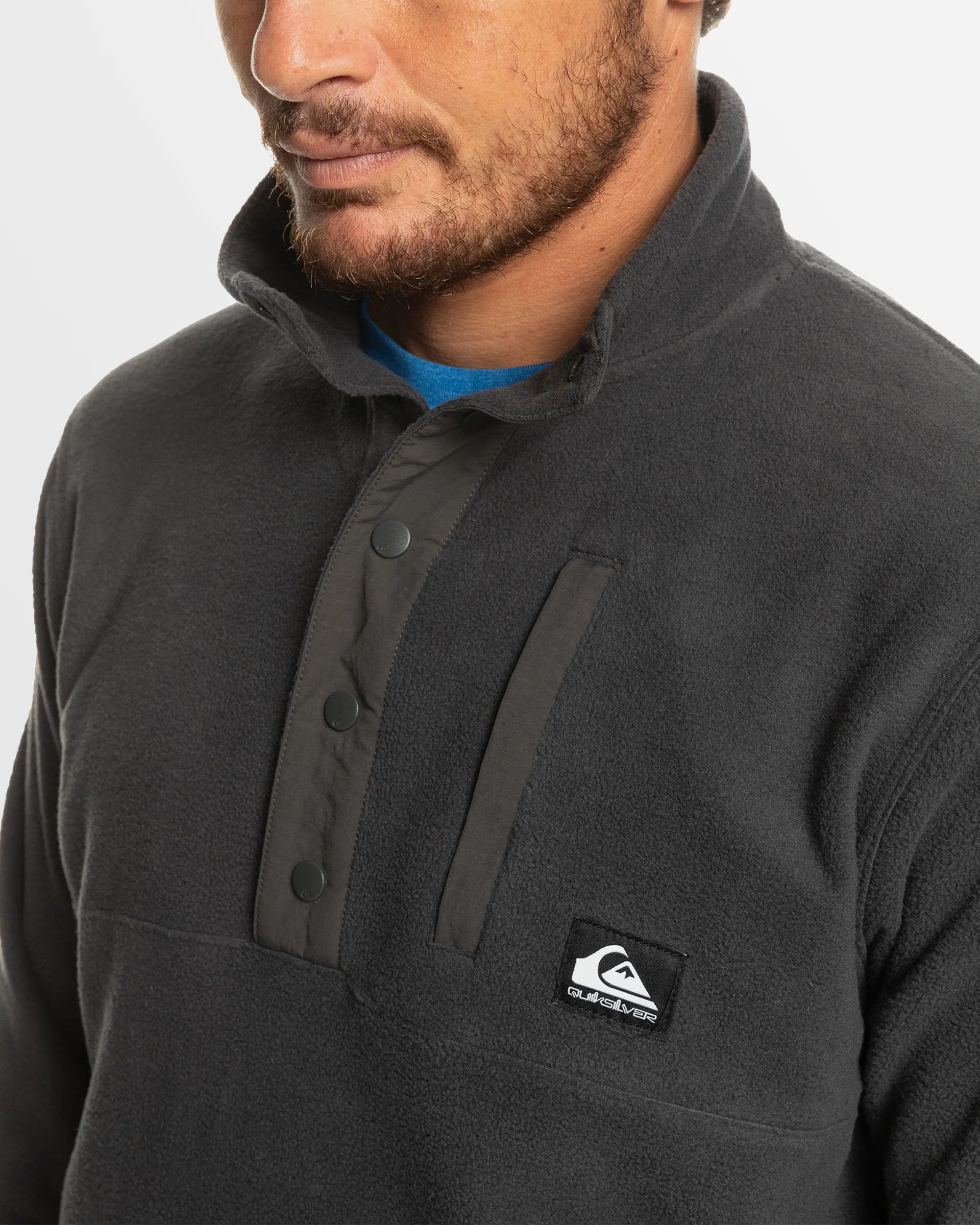 Mens No Destination Mock Neck Fleece