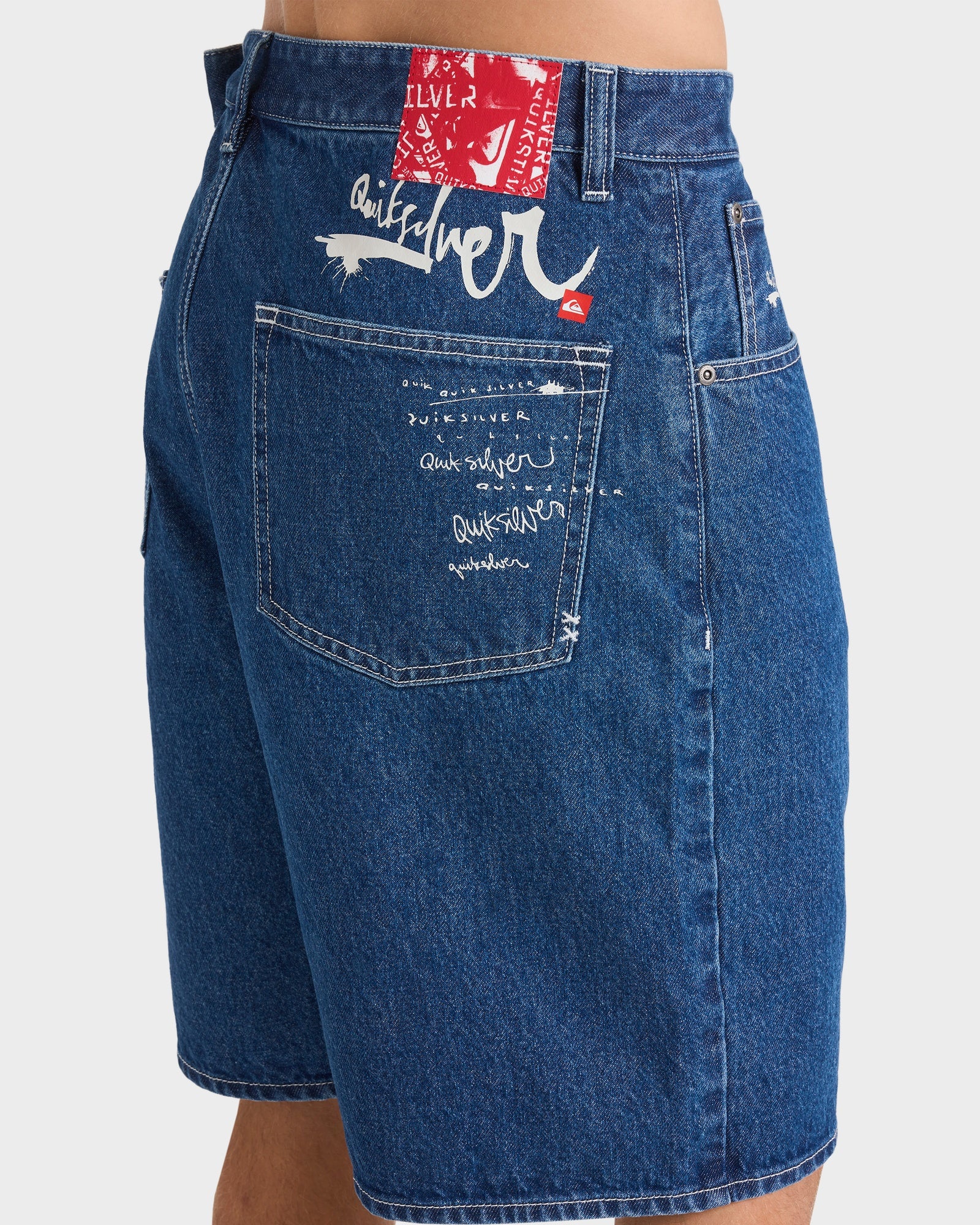 Mens Impaired Baggy Denim Shorts