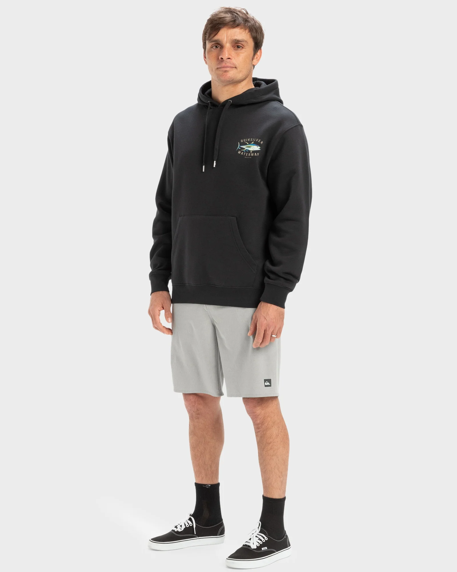 Mens Yellow Fins Pullover Hoodie