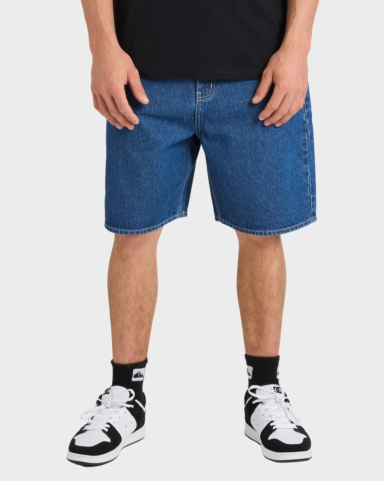 Mens Impaired Baggy Denim Shorts