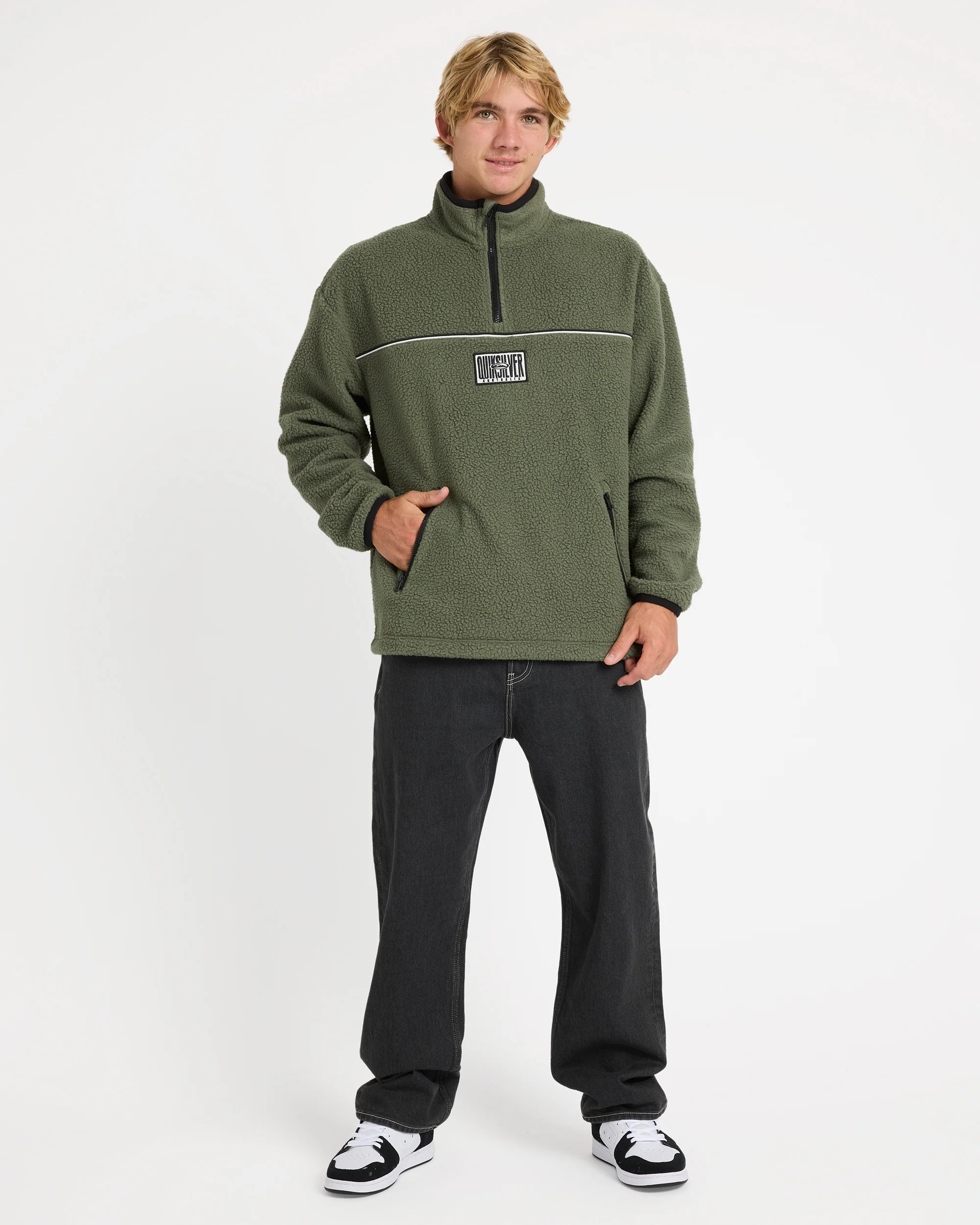 Mens Aus Stack Polar Pullover Sweatshirt