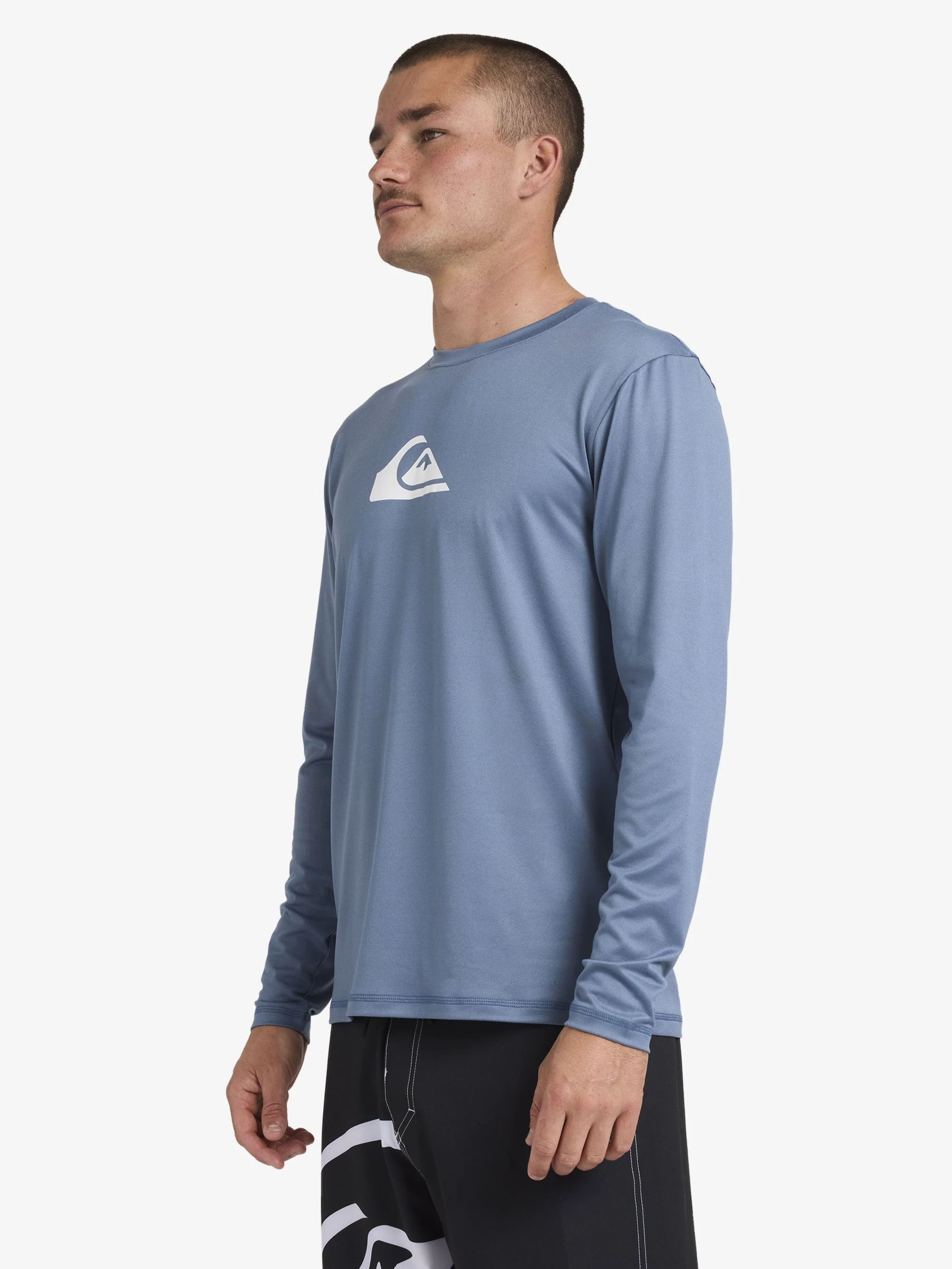 Mens Solid Streak Long Sleeve Surf Shirt