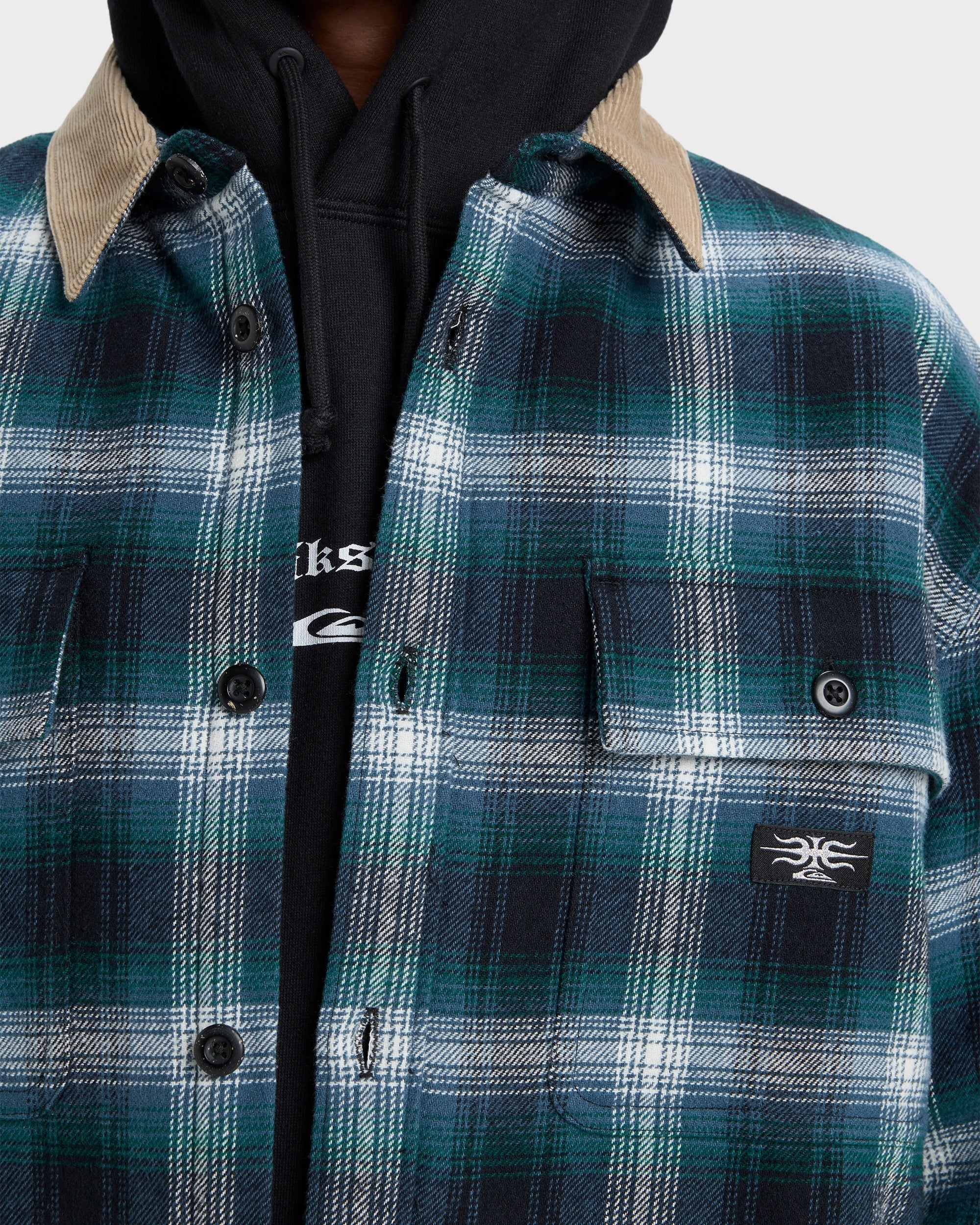 Mens Shadow Check Long Sleeve Shirt