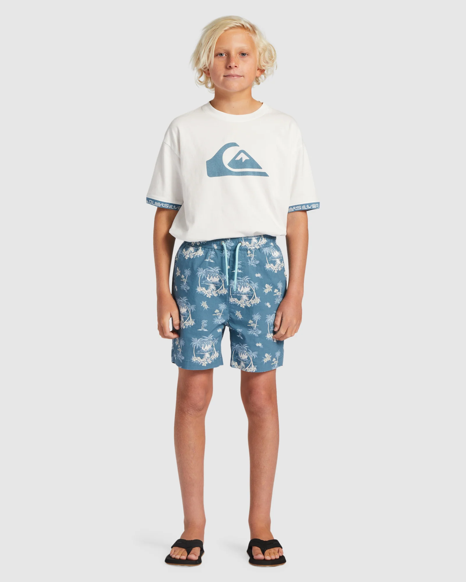 Boys 8-16 Palm Spritz Elasticated Waist Walk Shorts
