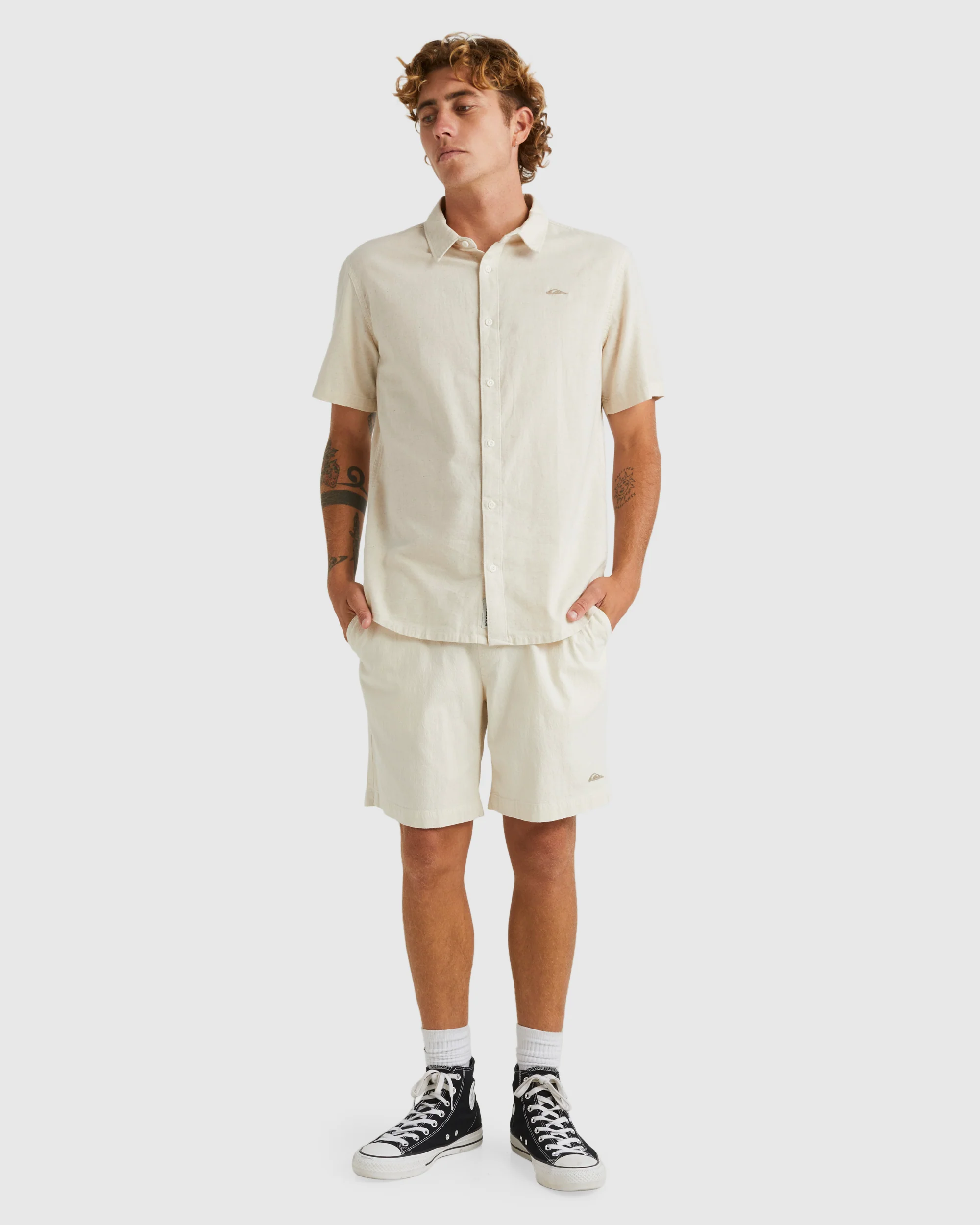 Mens Palm Waves 17 Elasticated Walk Shorts