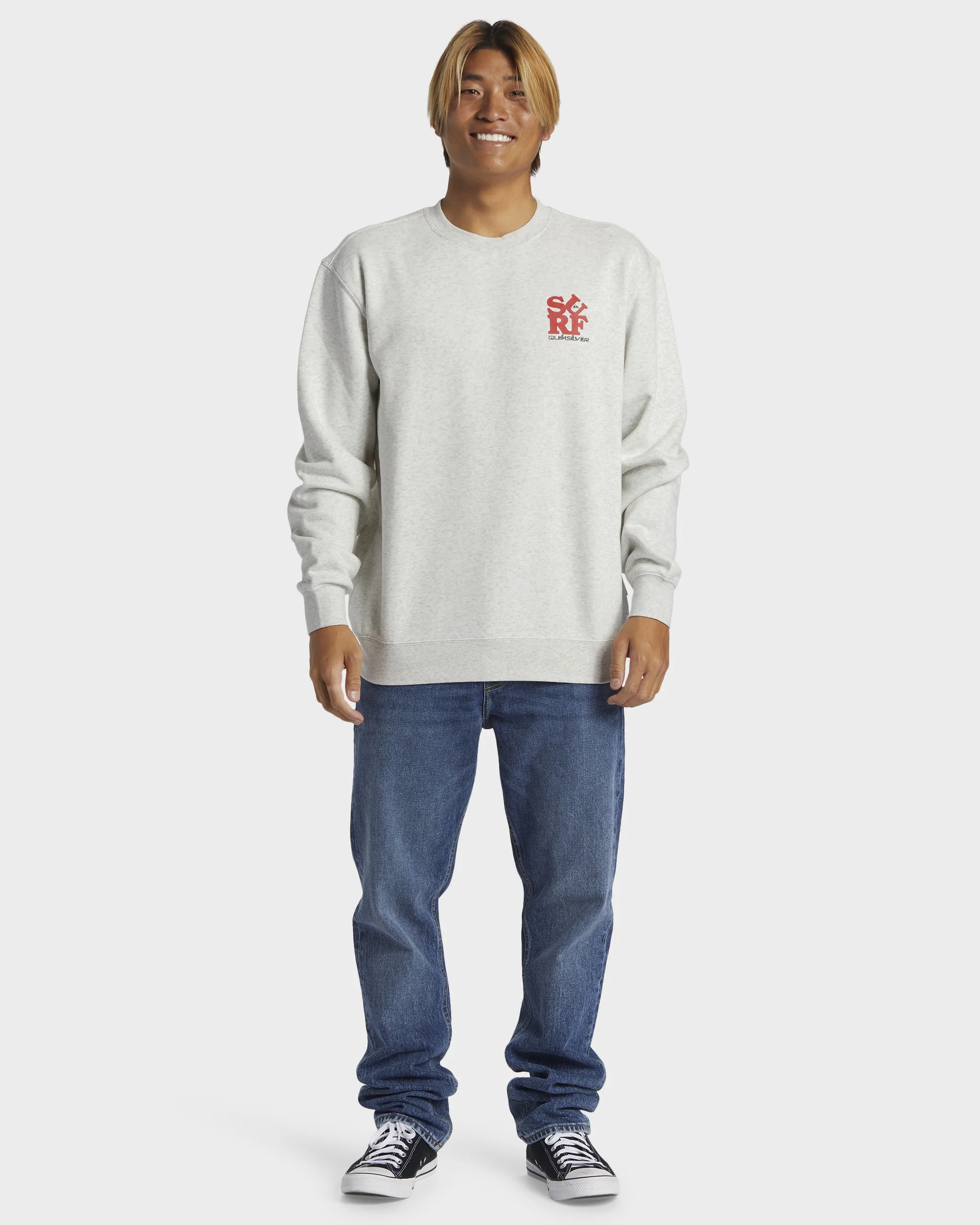 Mens Graphic Mix Pullover Sweatshirt