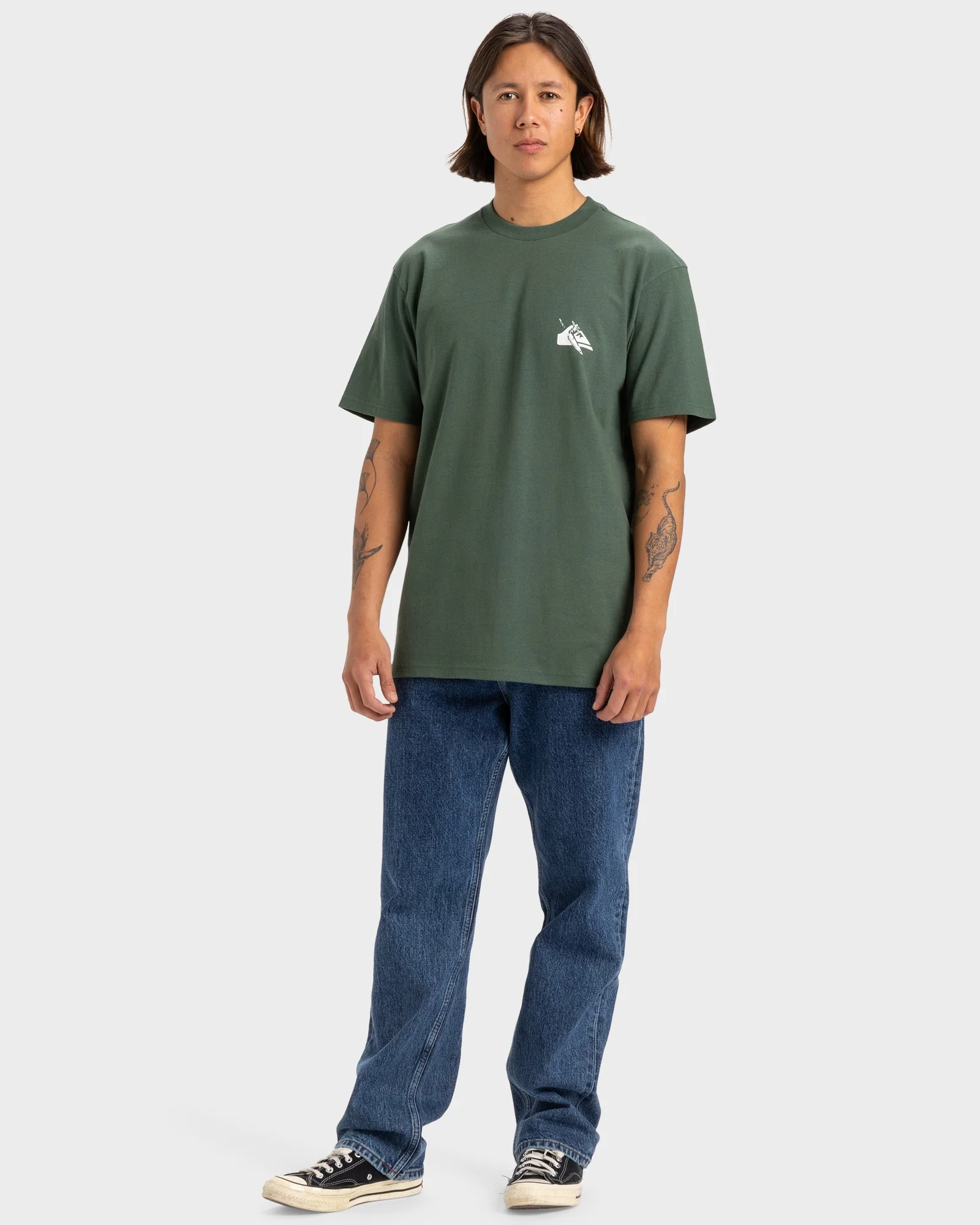 Mens Quiksilver Petroglyph Logo Dna T-Shirt