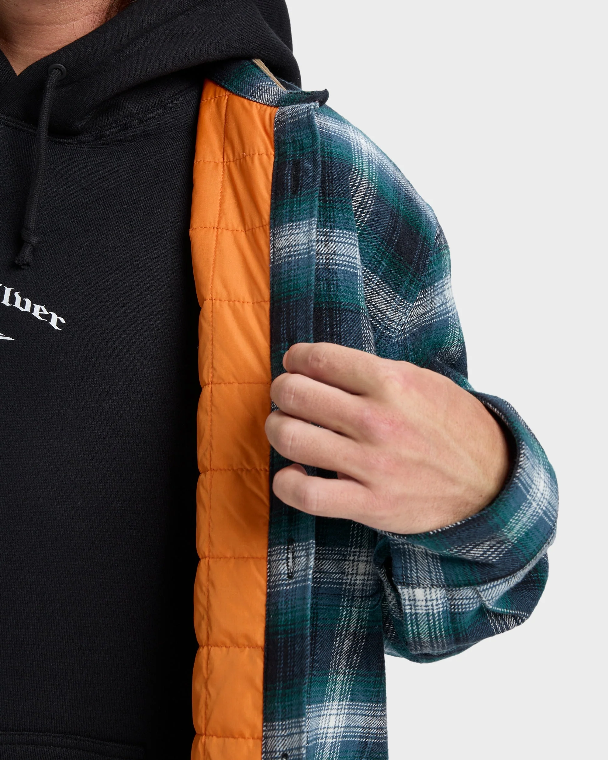 Mens Shadow Check Long Sleeve Shirt