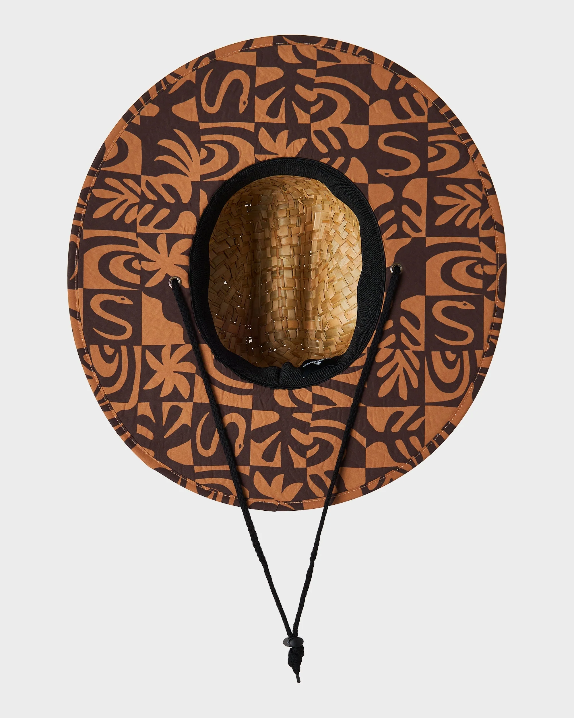 Mens Pierside Print Straw Hat