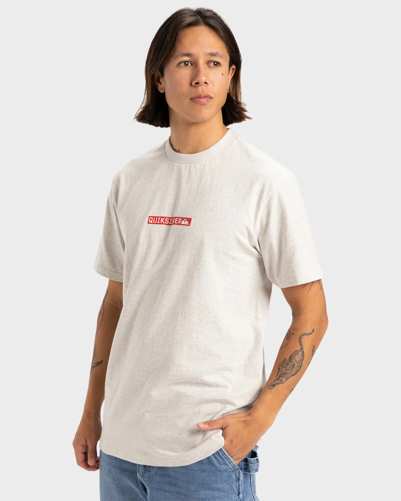 Mens Quiksilver Clicker Logo Dna T-Shirt