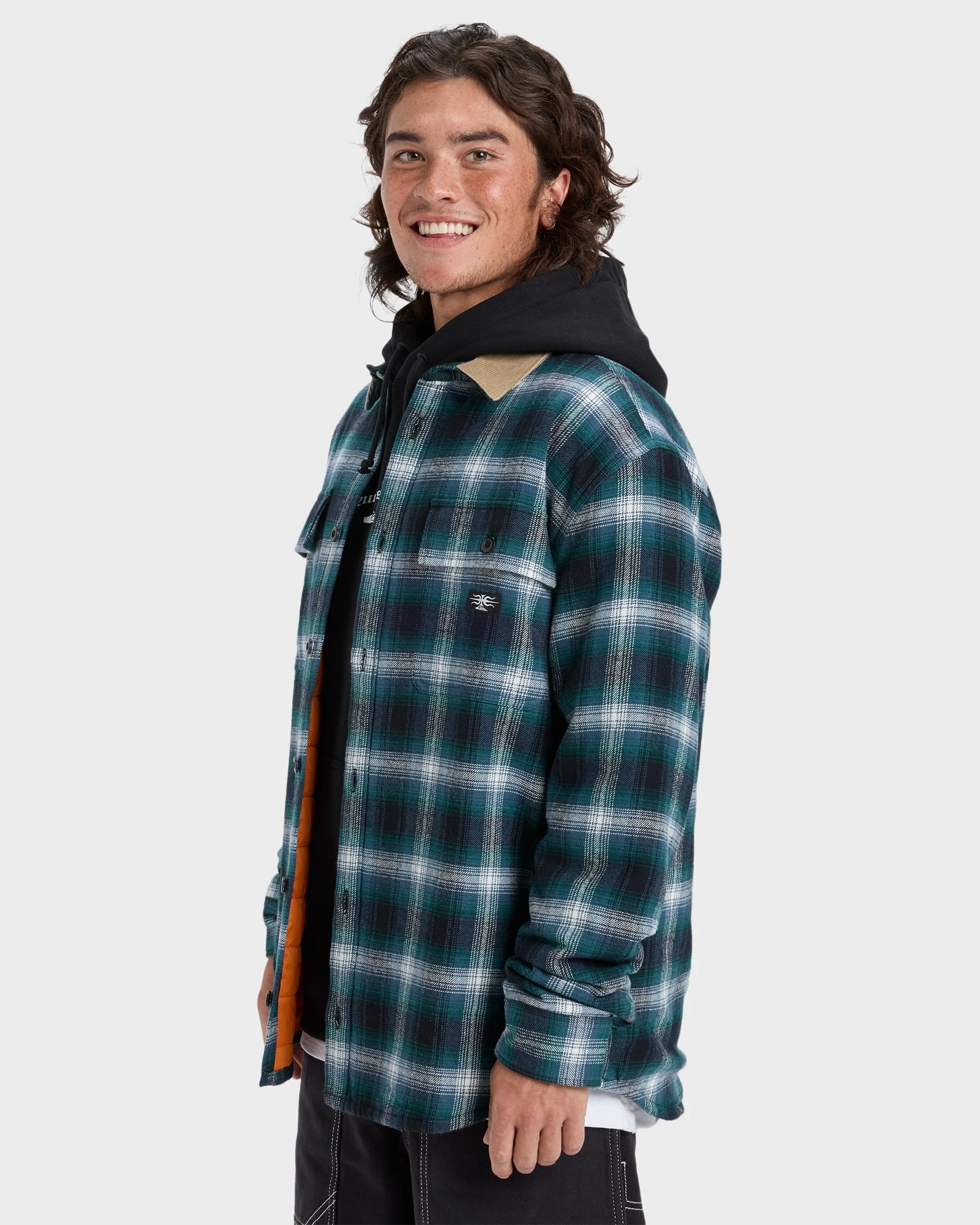 Mens Shadow Check Long Sleeve Shirt