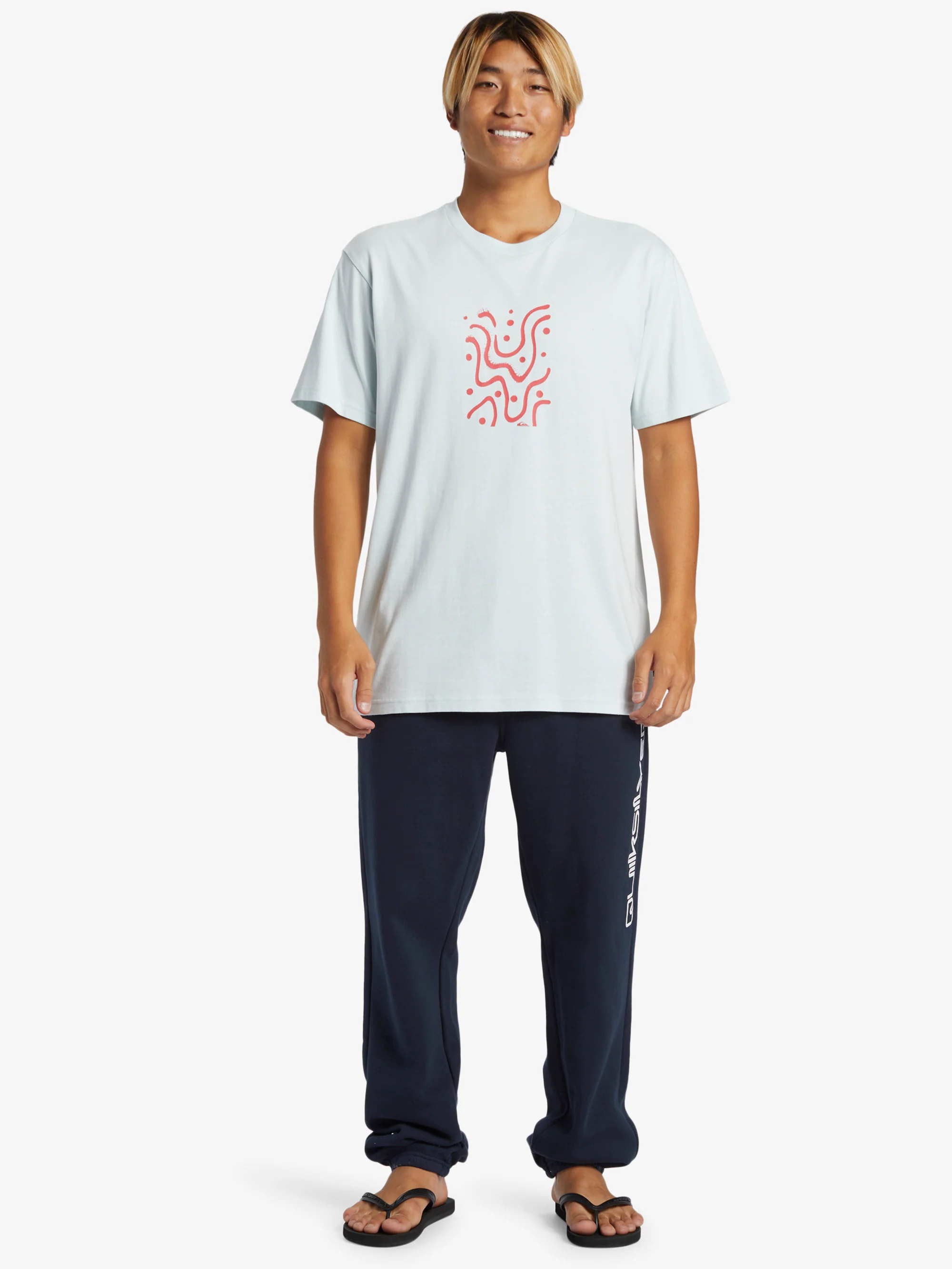 Mens Graphic Elastic Waist Sweatpants