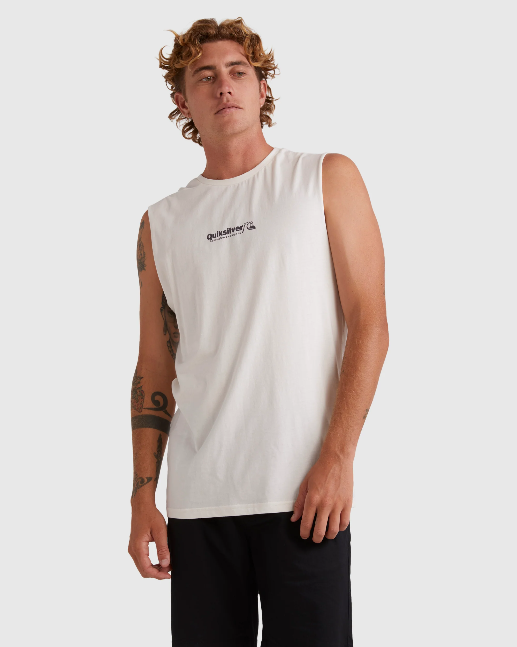 Mens Triple Up Sleeveless Muscle T-Shirt