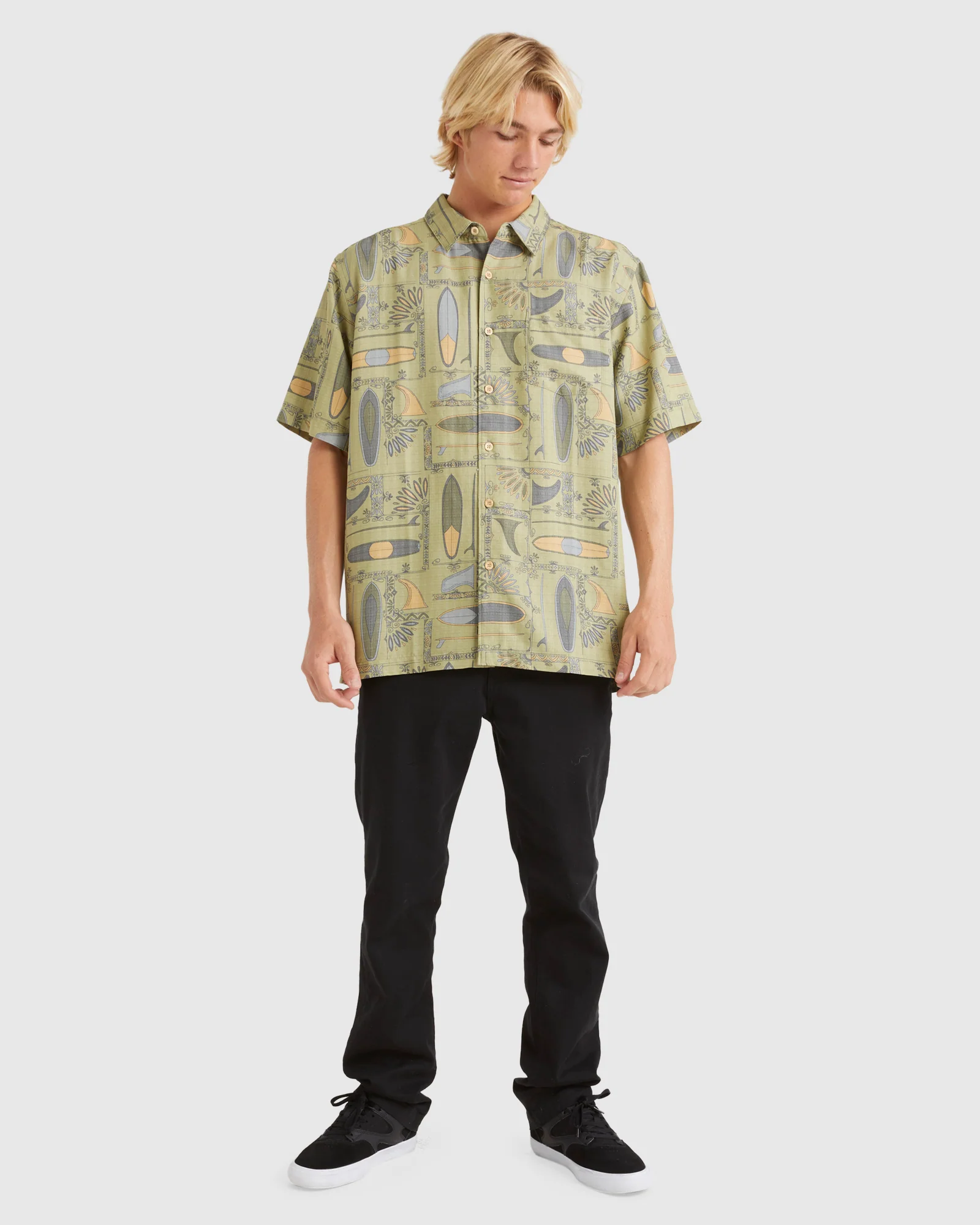 Mens Long Boards Short Sleeve Shirt