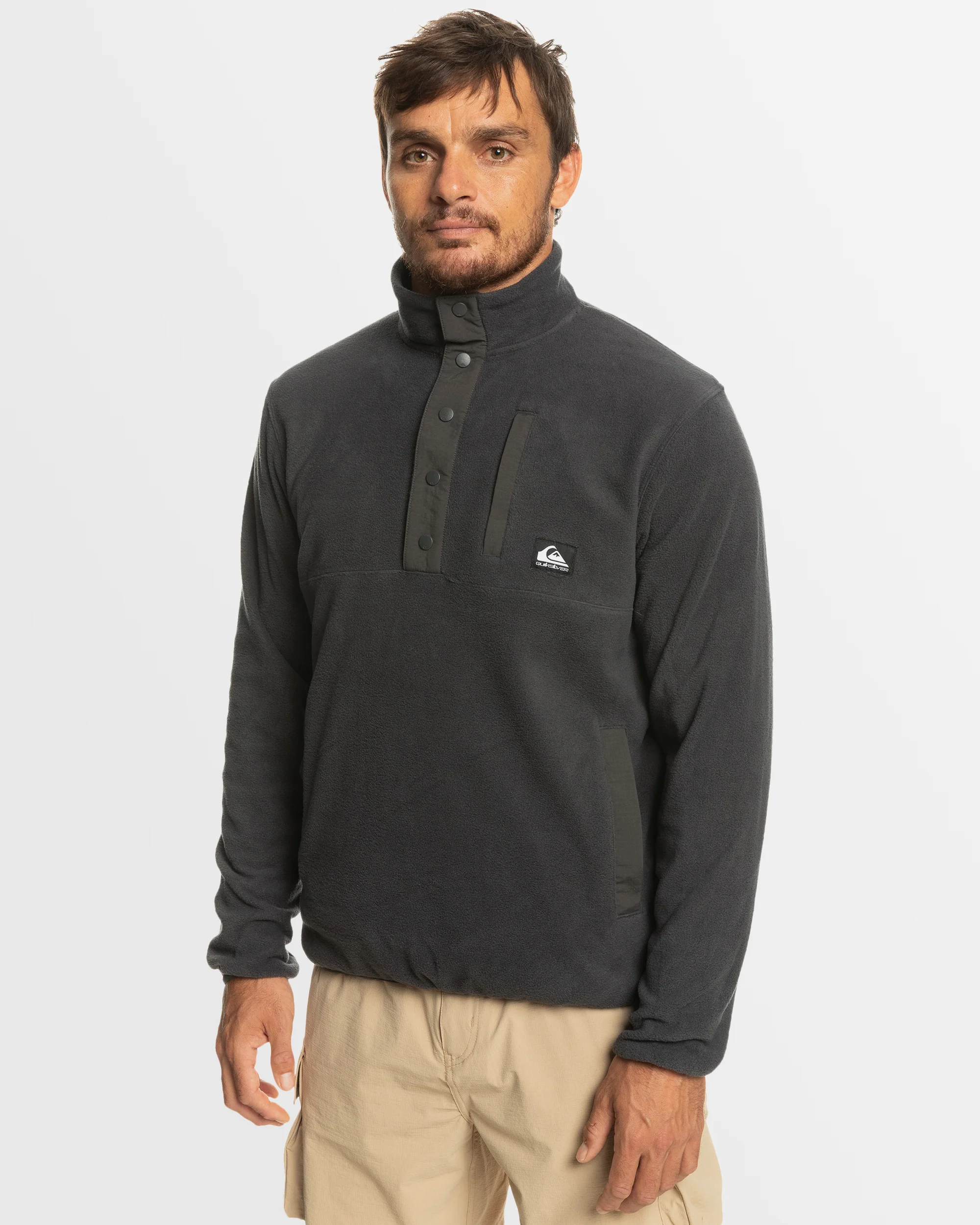 Mens No Destination Mock Neck Fleece