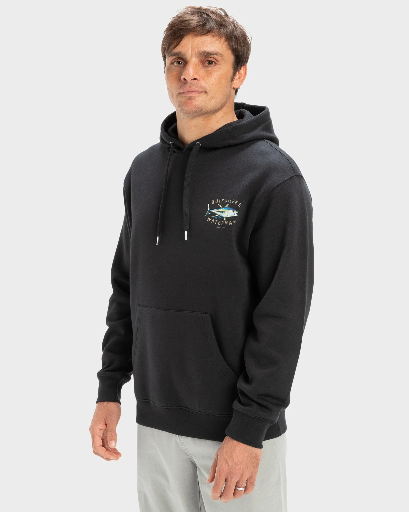 Mens Yellow Fins Pullover Hoodie