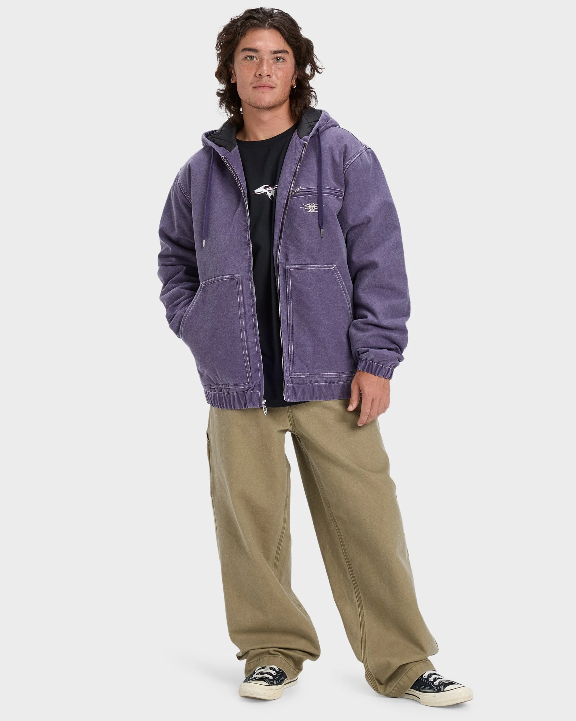 Mens Straight Out Zip Up Hoodie