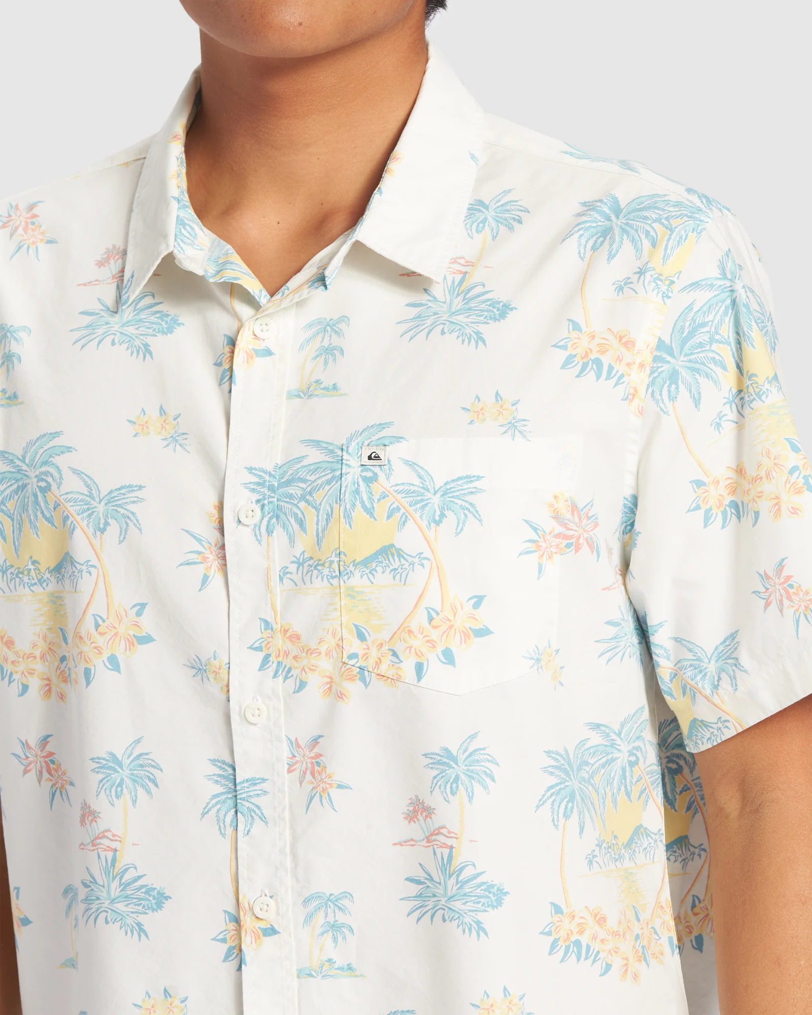 Mens Palm Spritz Short Sleeve Shirt