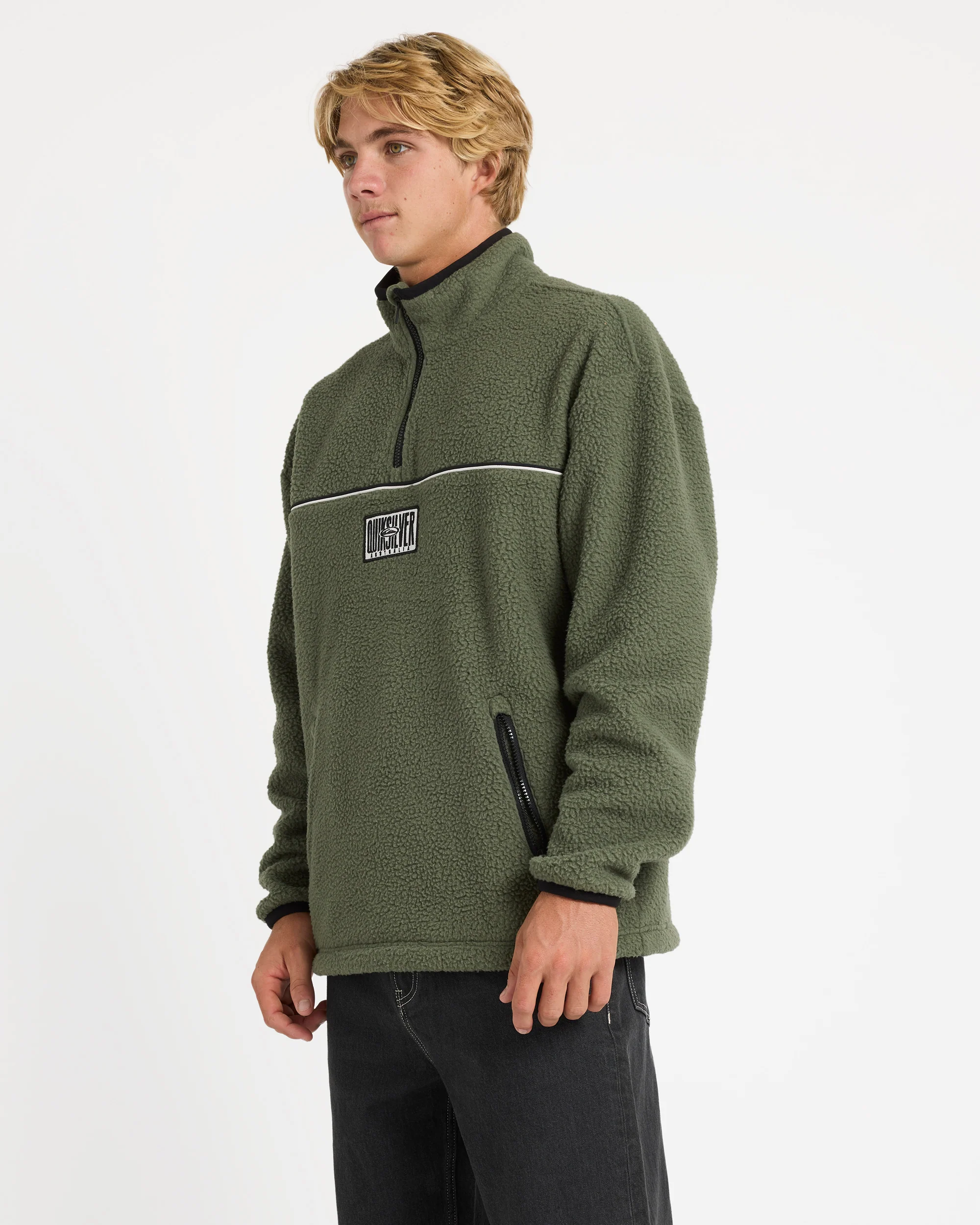 Mens Aus Stack Polar Pullover Sweatshirt