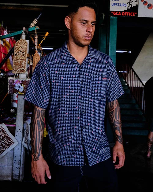 Mens Kehu Woven Short Sleeve Shirt