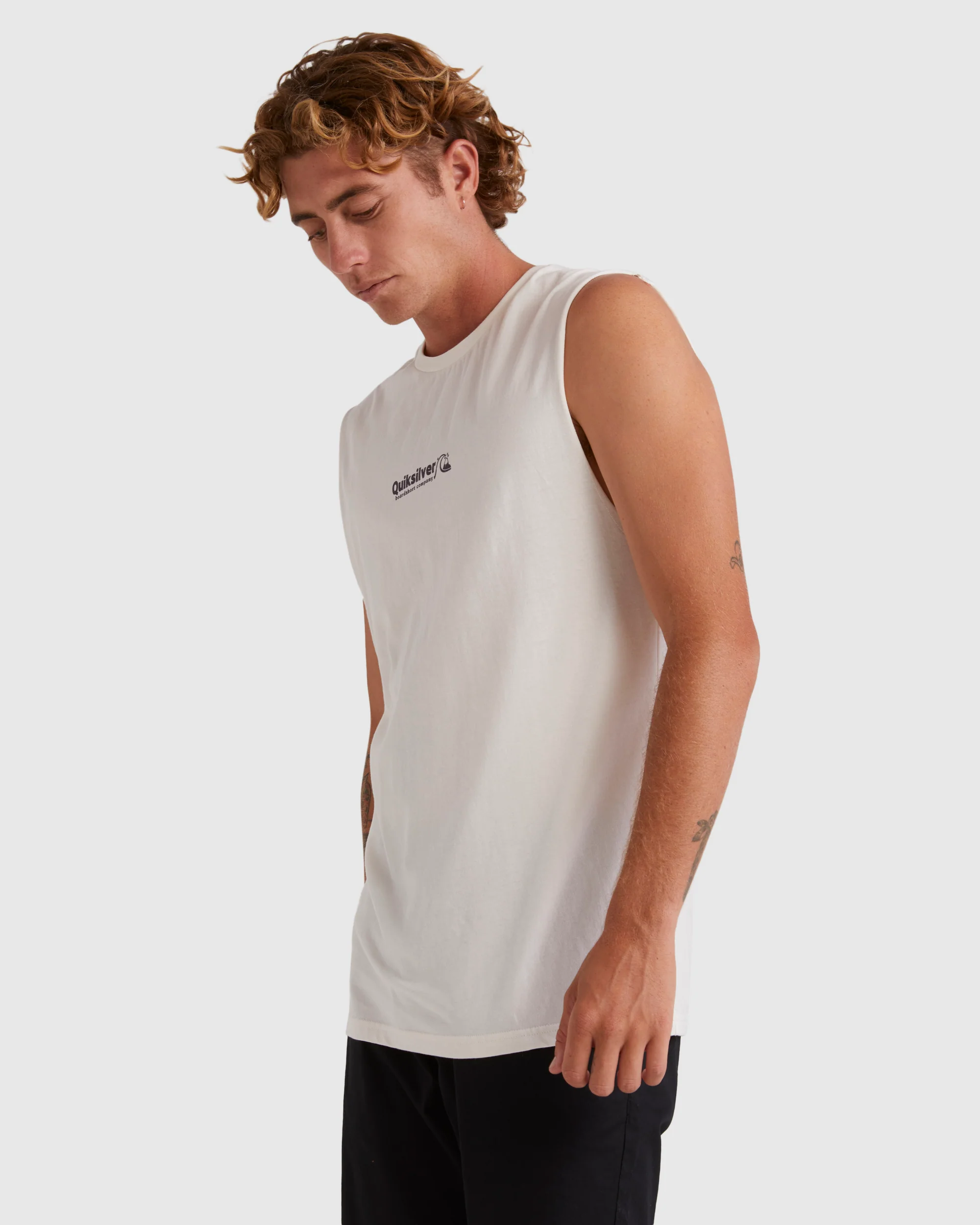 Mens Triple Up Sleeveless Muscle T-Shirt