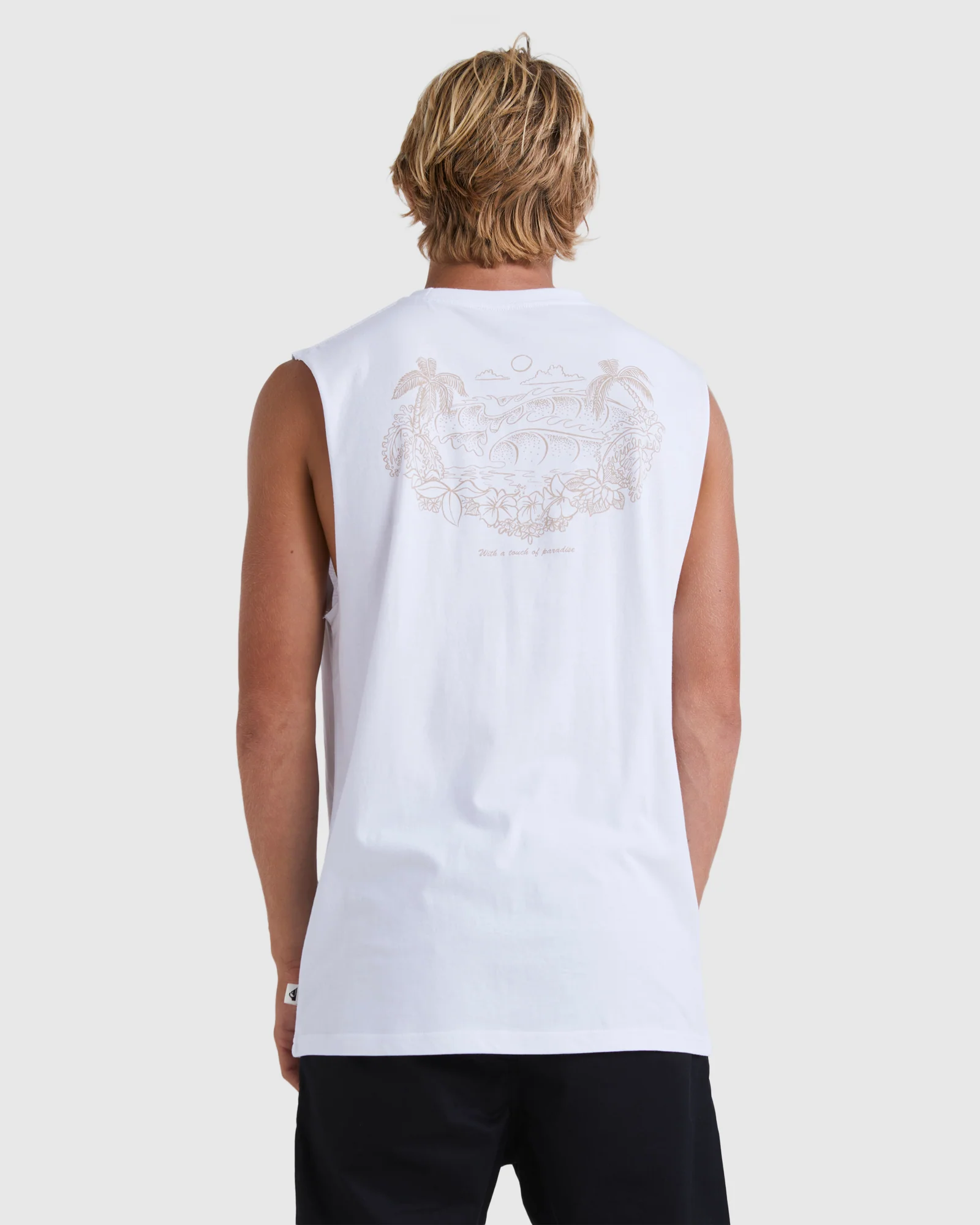 Mens Tropical Horizon Sleeveless Muscle T-Shirt