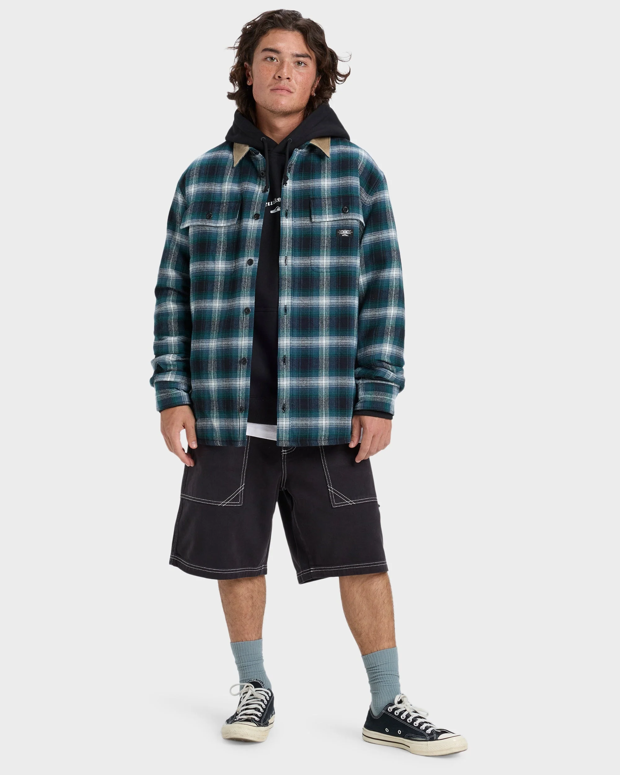 Mens Shadow Check Long Sleeve Shirt