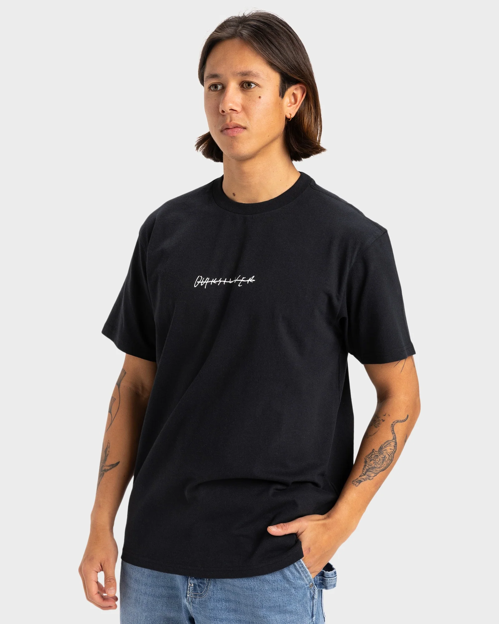 Mens Quiksilver Rushed Logo Dna T-Shirt